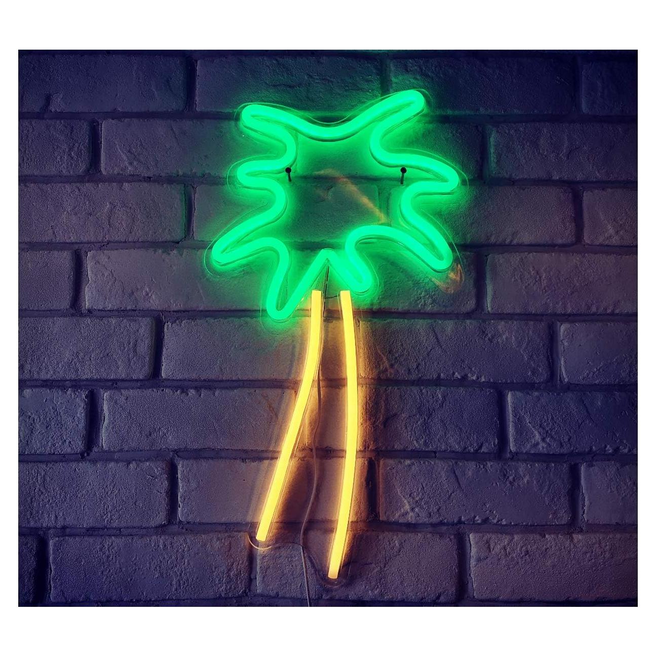 Cartel de Luz de Neón Britrio Palma 45x25 cm USB Decoración