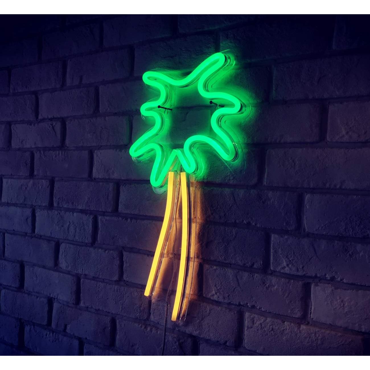 Cartel de Luz de Neón Britrio Palma 45x25 cm USB Decoración