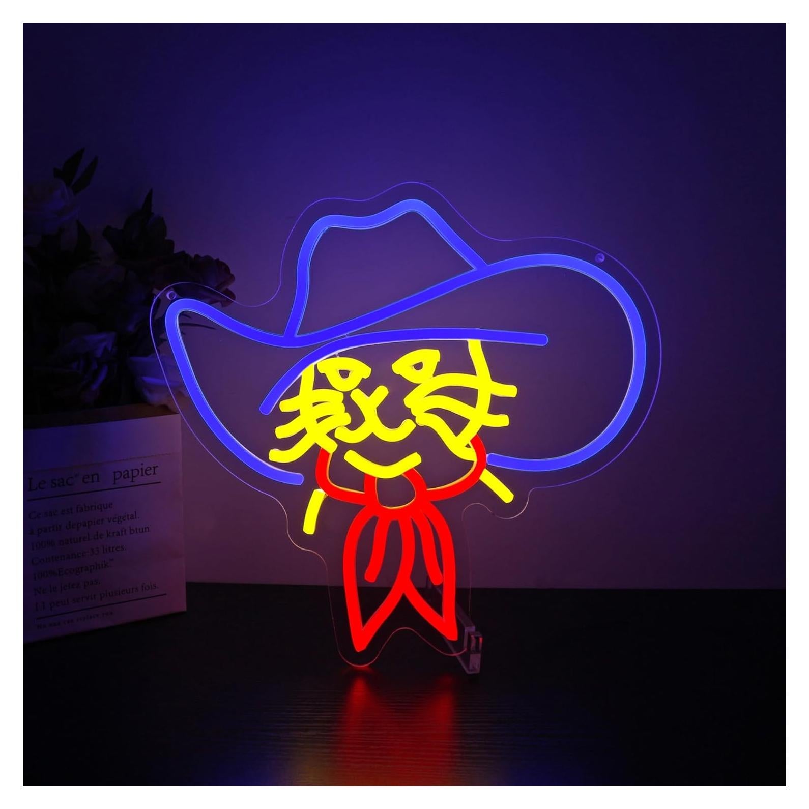 Luz de Neón LED Gato HSJNJKFU para Decoración de Pared