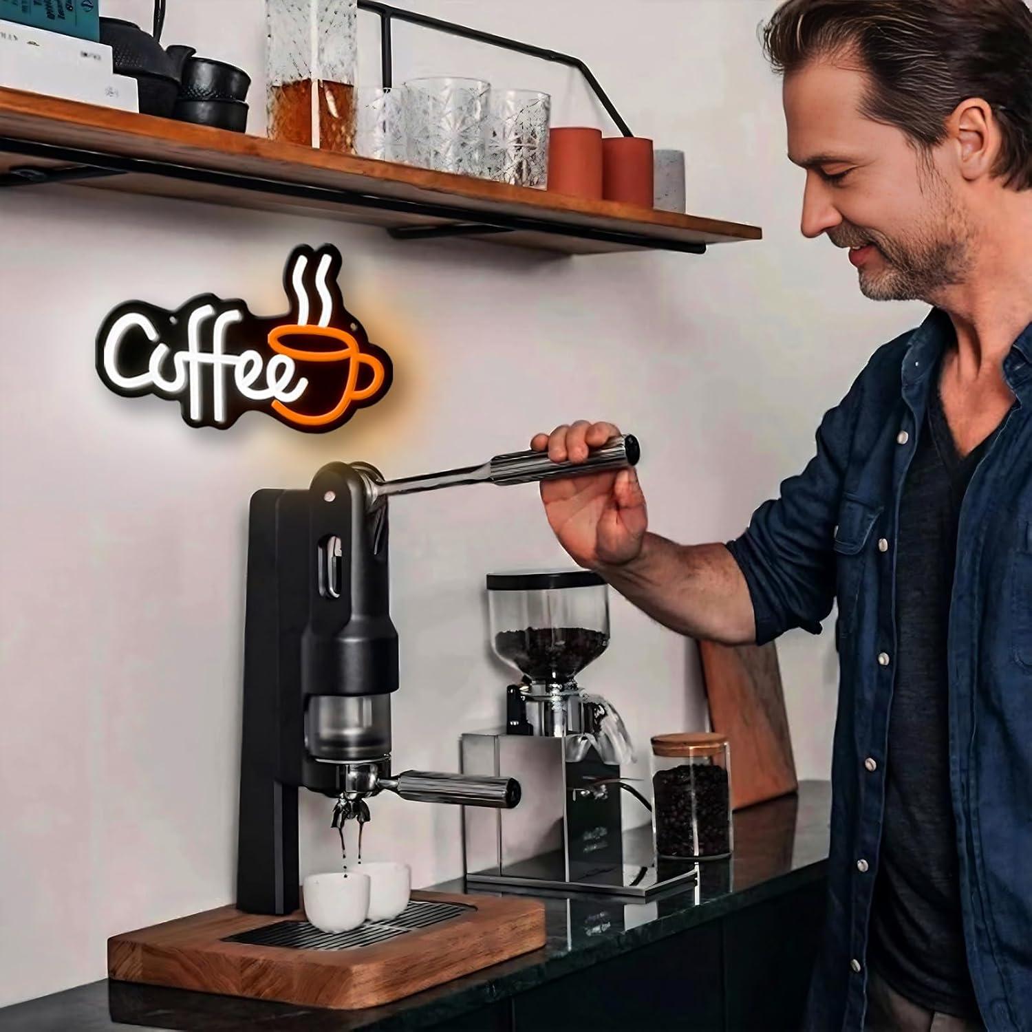 Cartel de Neón EZMYMA para Café 32.8x22.9cm USB Ajustable