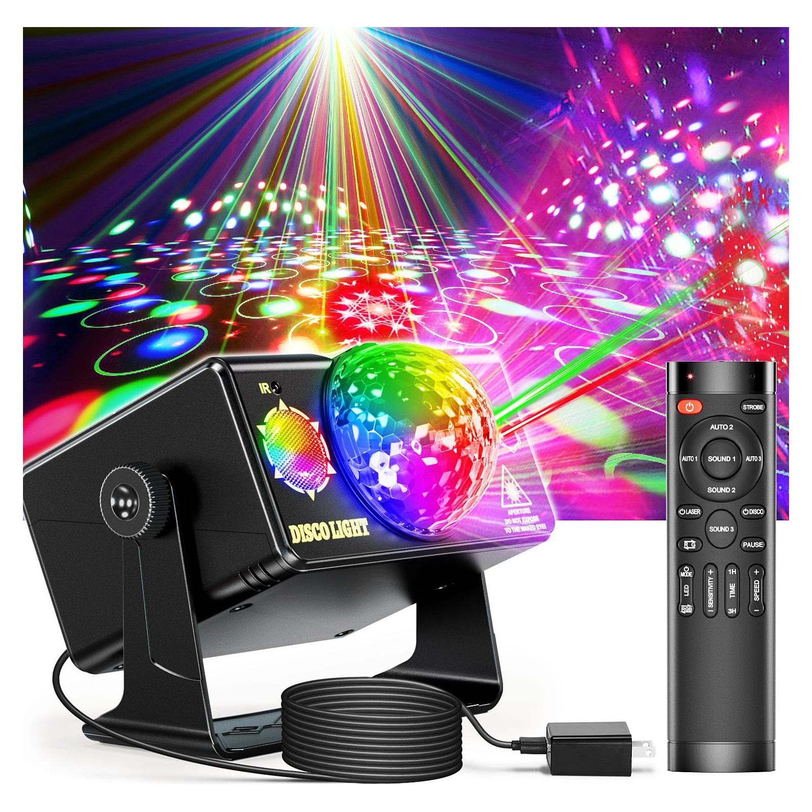 Luces de Fiesta DJ Shenzhen DQ-R60, Estroboscópicas RGB 360°