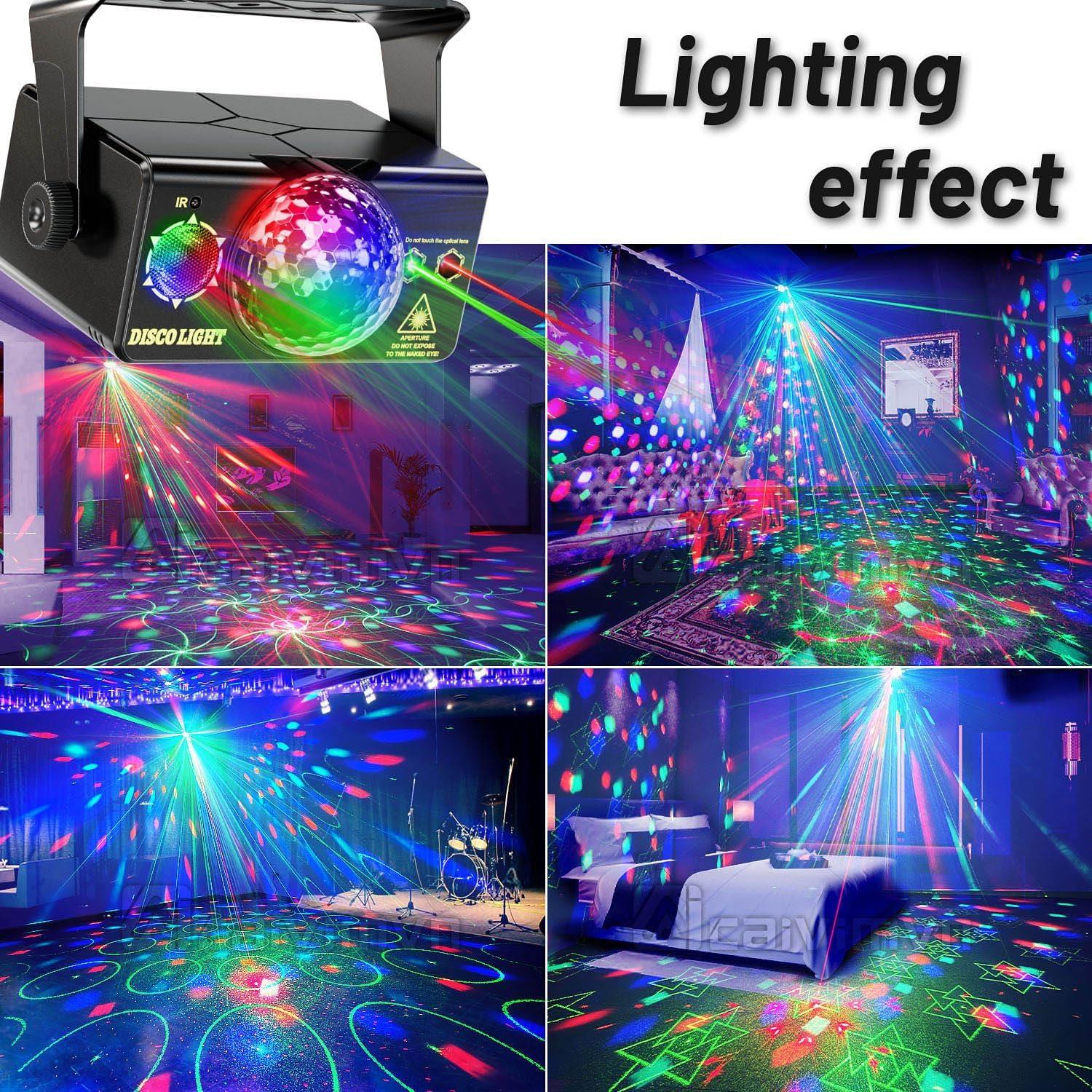 Luces de Fiesta DJ Shenzhen DQ-R60, Estroboscópicas RGB 360°