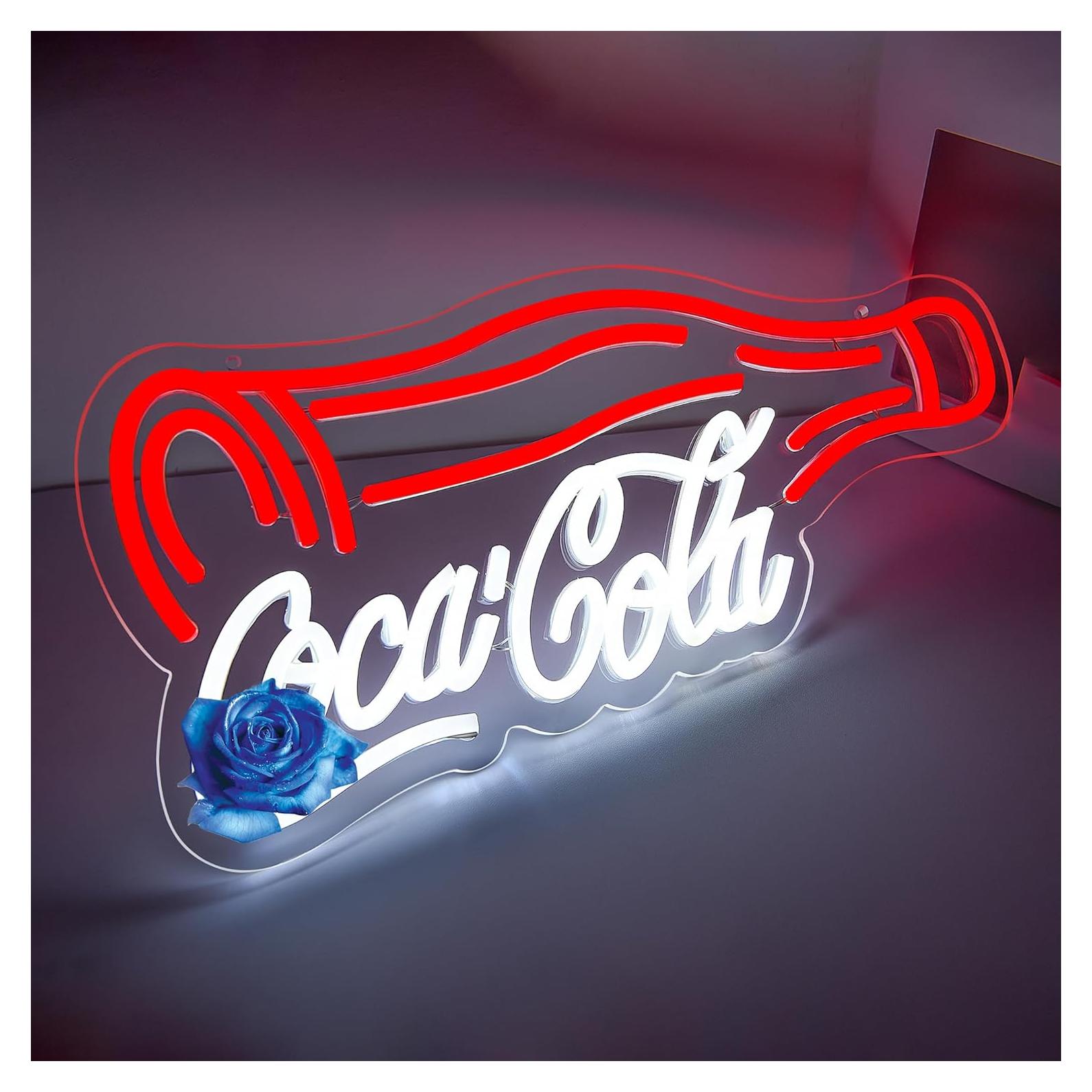 Cola Neon Sign for Wall Decor Neon lights for Bedroom Led Business Signs Suitable for Man Cave Bar Pub Store Bistro Restaurant Party Club Birthday Gift Christmas Art Size 16.1 * 11.0In(ZYLD114)