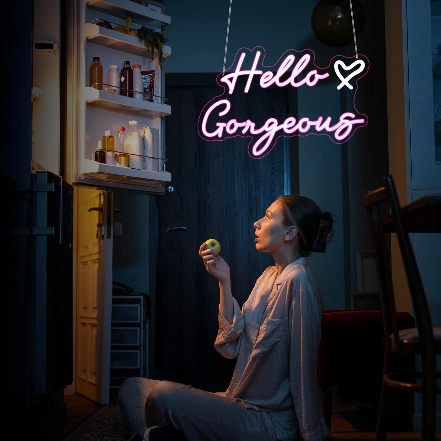 Señal de Neón Rosa HSJNJKFU LED para Decoración de Pared