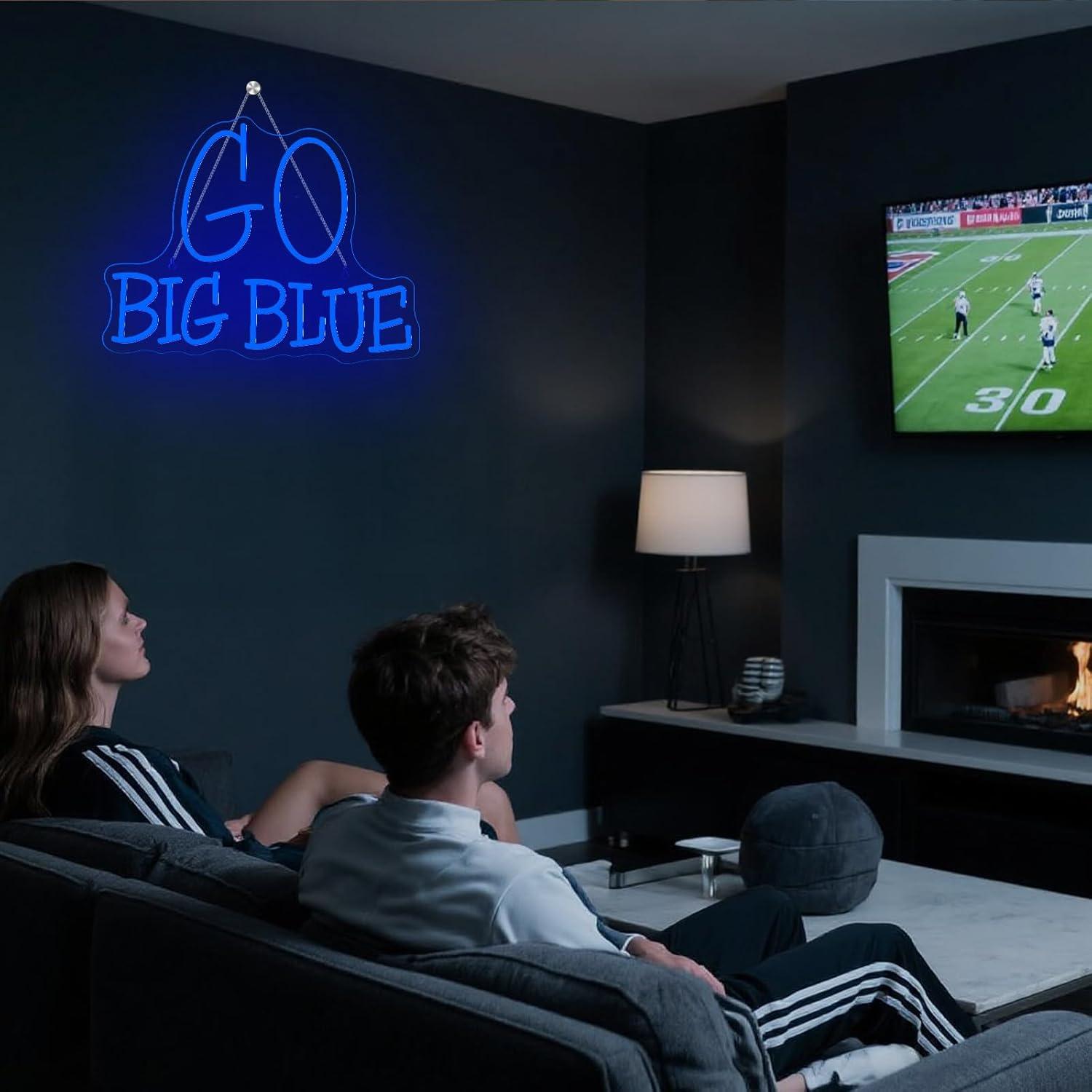 Señal Neón WLHOPE Ve Grande Azul Dimmable 40 x 30 cm USB