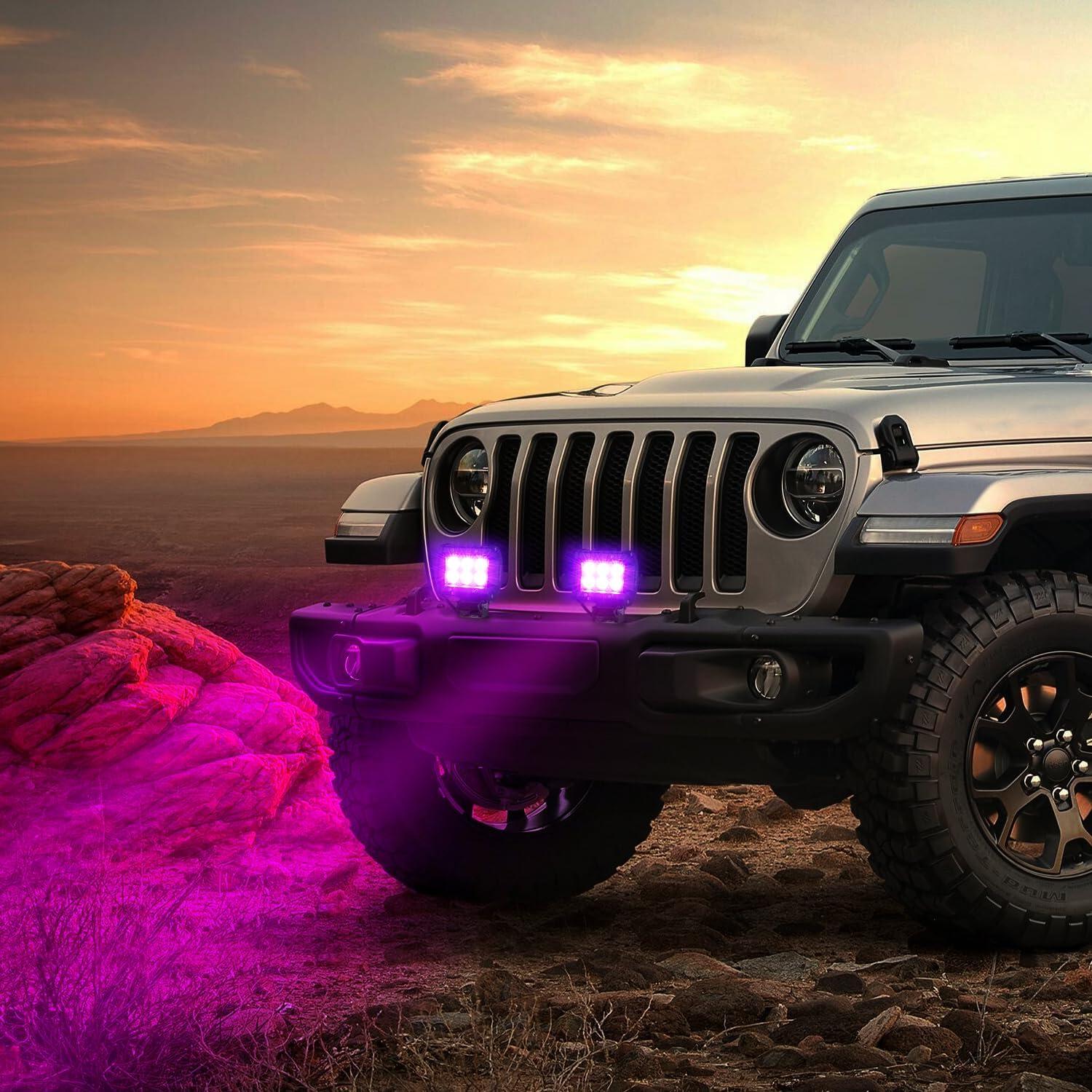 Nilight Luz LED 18W Púrpura 2PCS para Off-Road 12V 24V