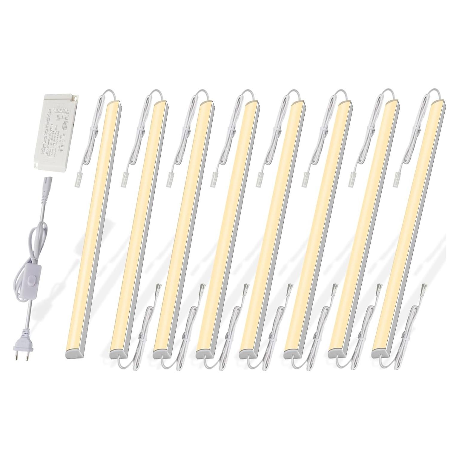 Barras de Luz LED Cefrank 30cm V-Forma 16W 1600L Blanco Cálido