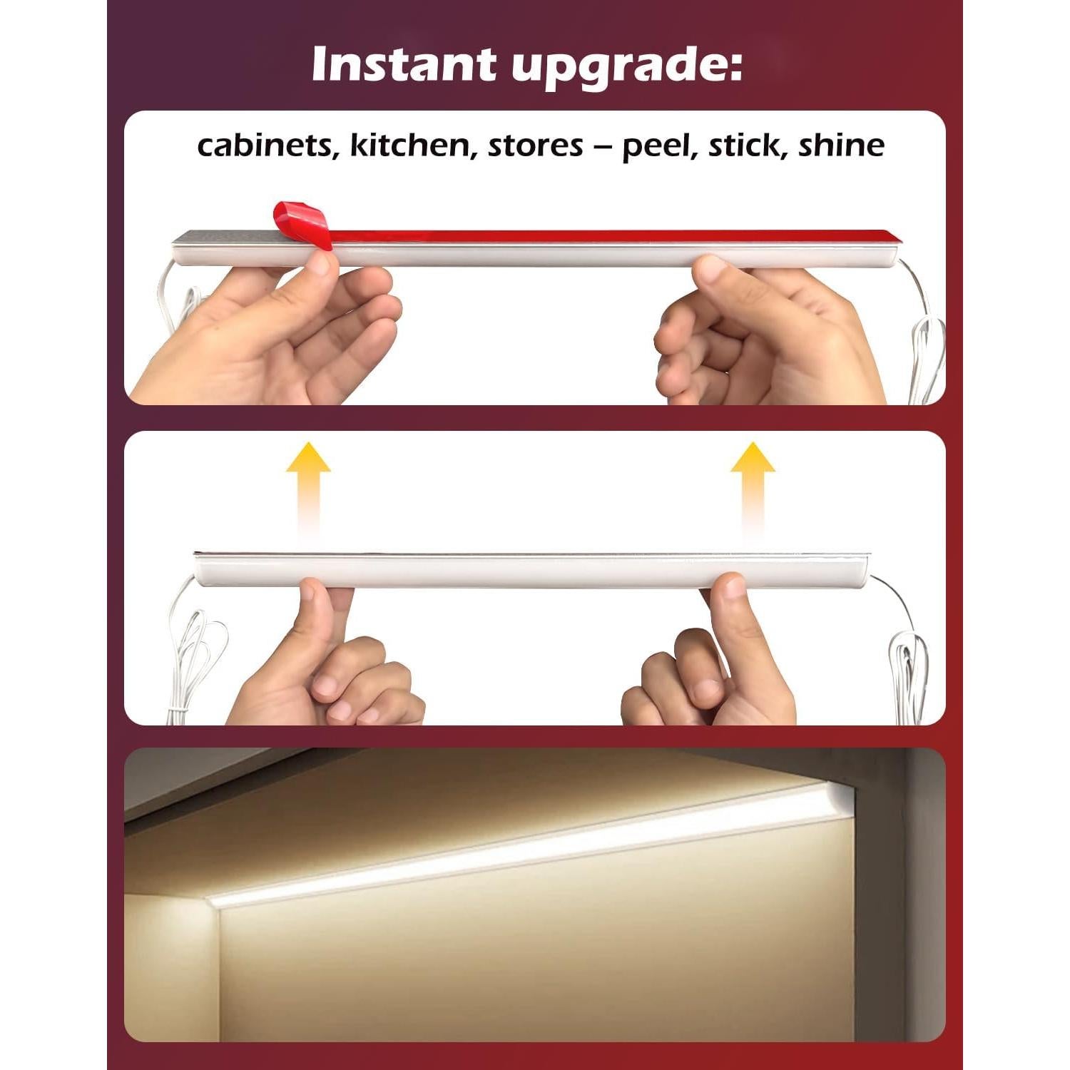 Barras de Luz LED Cefrank 30cm V-Forma 16W 1600L Blanco Cálido