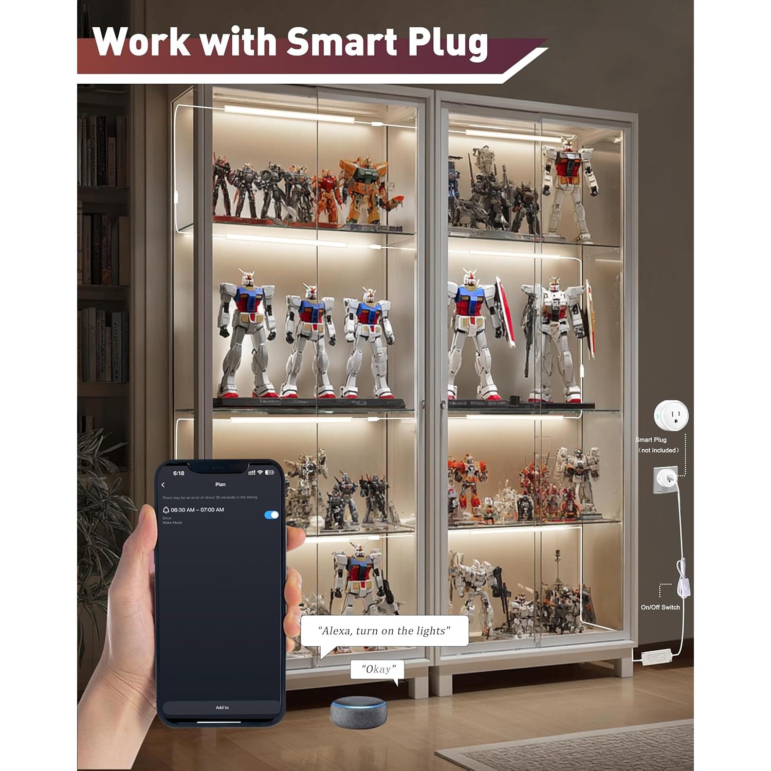 Barras de Luz LED Cefrank 30cm V-Forma 16W 1600L Blanco Cálido