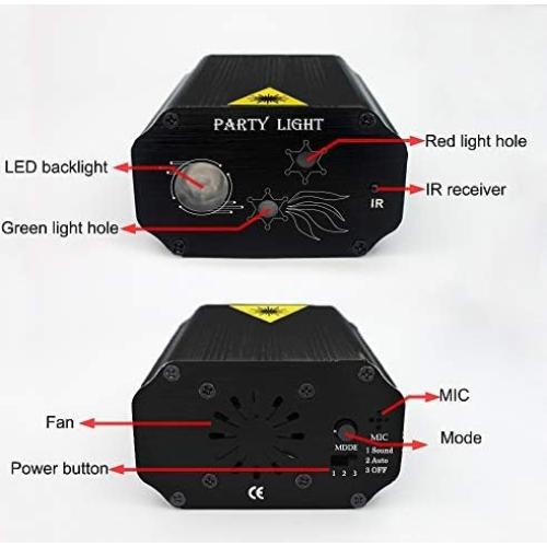 Luces de Fiesta DJ SPOOBOOLA EMS-08L con Control Remoto