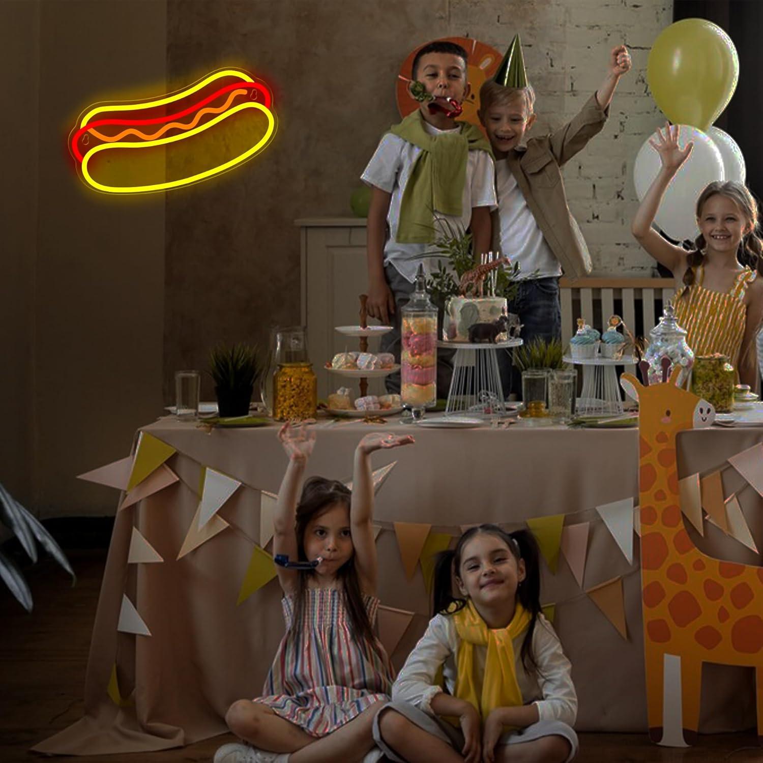 Letrero de Neón Hot Dogs Attivolife LED Regulable USB 29.6x21.5cm