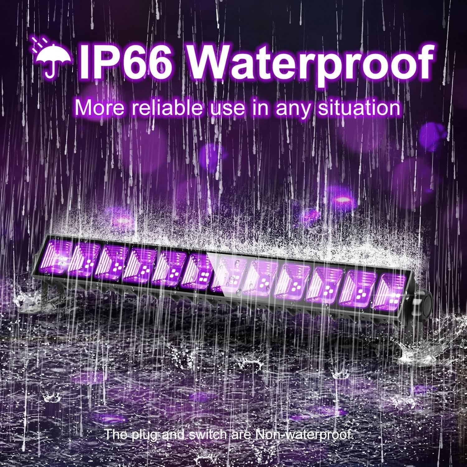 Paquete de 8 Barras de Luz Negra LED 40W YIAYETOG para Fiestas