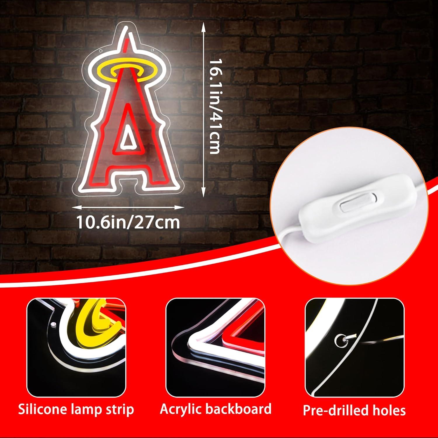 Luz de Neón LED Brineon Signo Béisbol 40.9x26.9cm