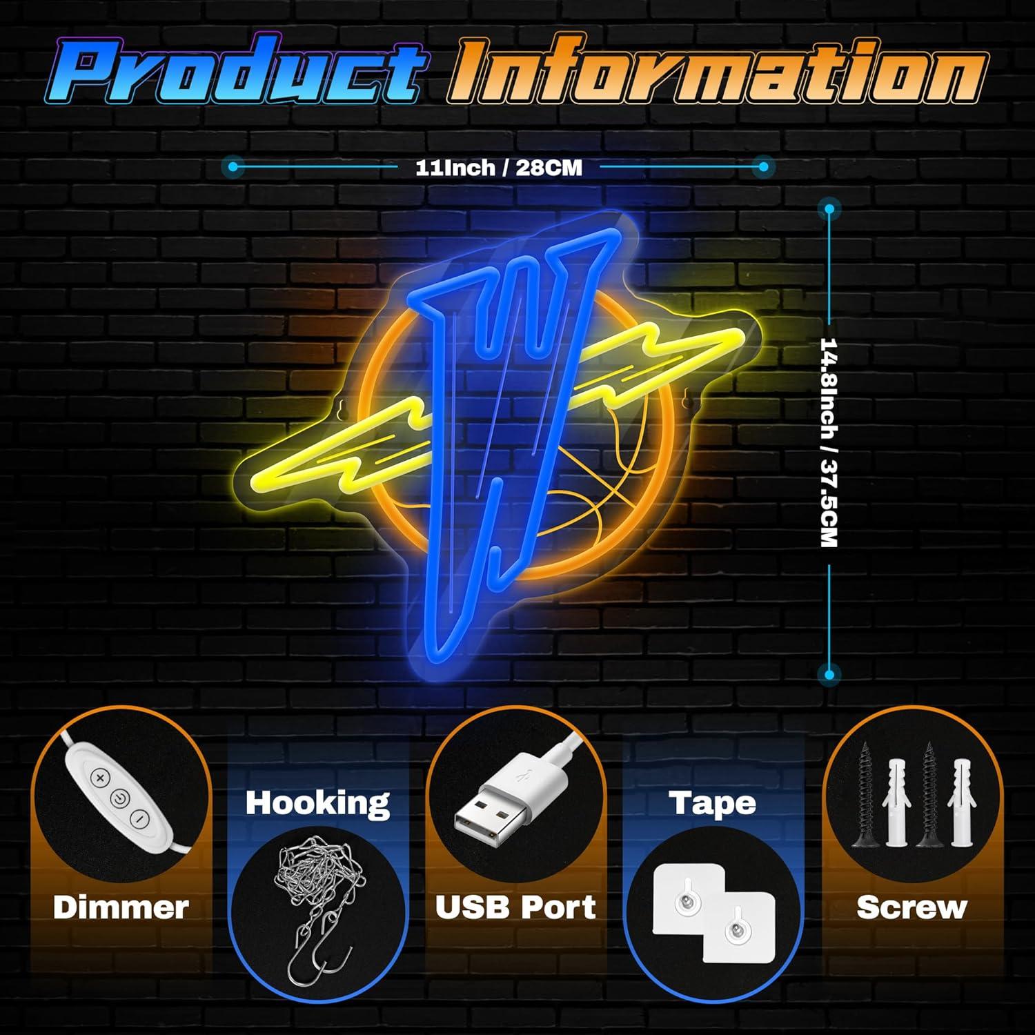 Luz de Neón LED Baloncesto Prosperify 39.88x27.94 cm USB