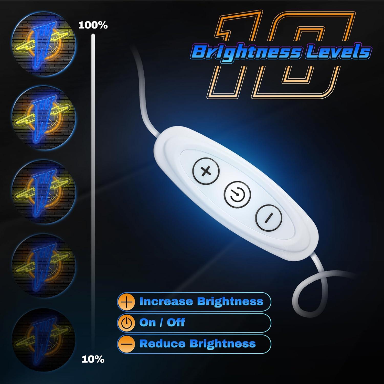 Luz de Neón LED Baloncesto Prosperify 39.88x27.94 cm USB