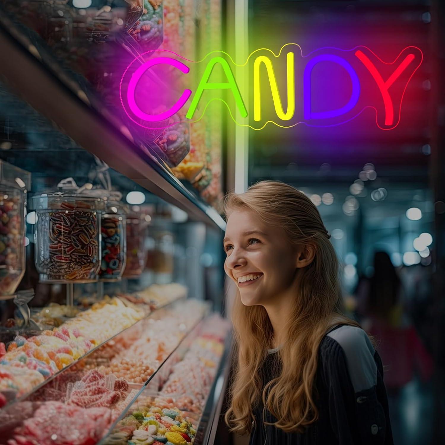 Letrero de Neón LED Caramelo Regulable Kiparfod 35.88x10.92cm