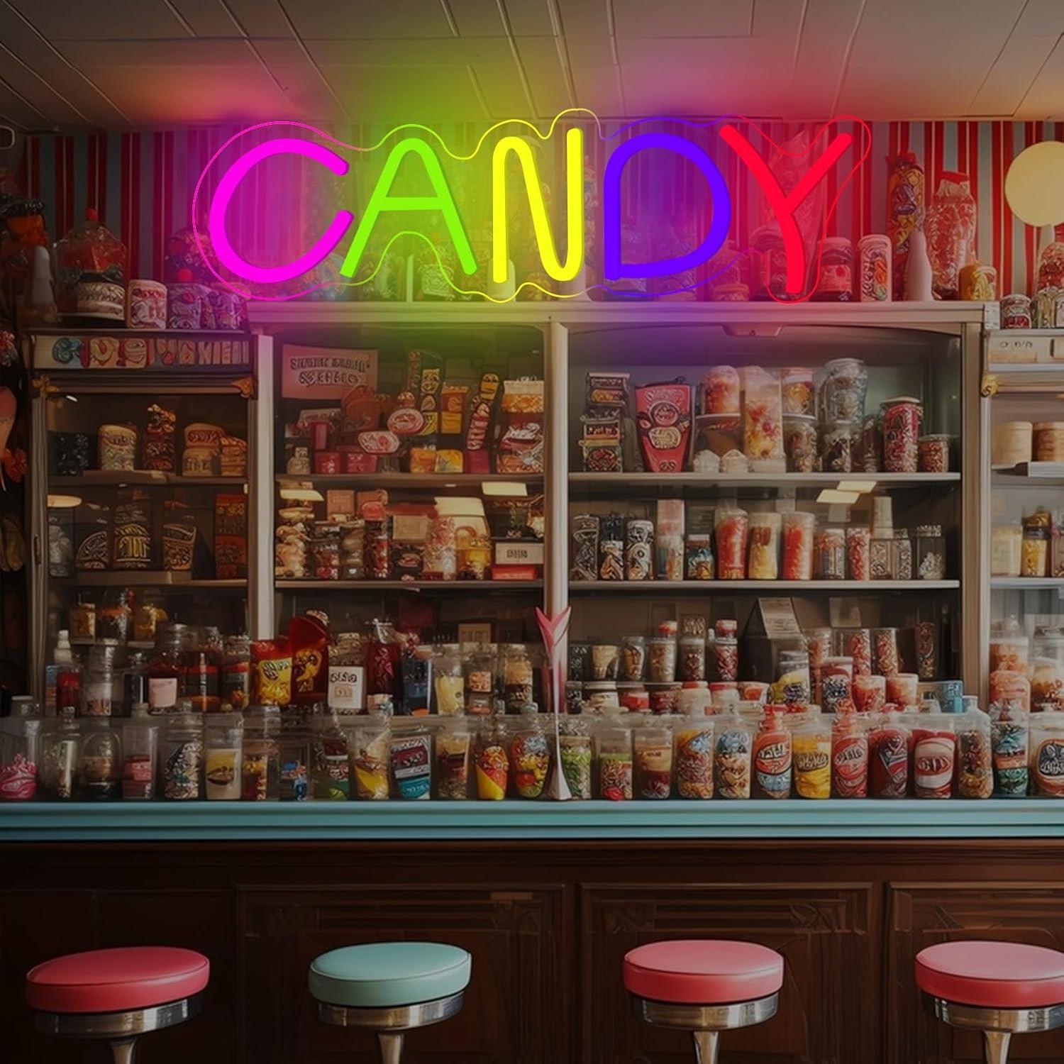 Letrero de Neón LED Caramelo Regulable Kiparfod 35.88x10.92cm