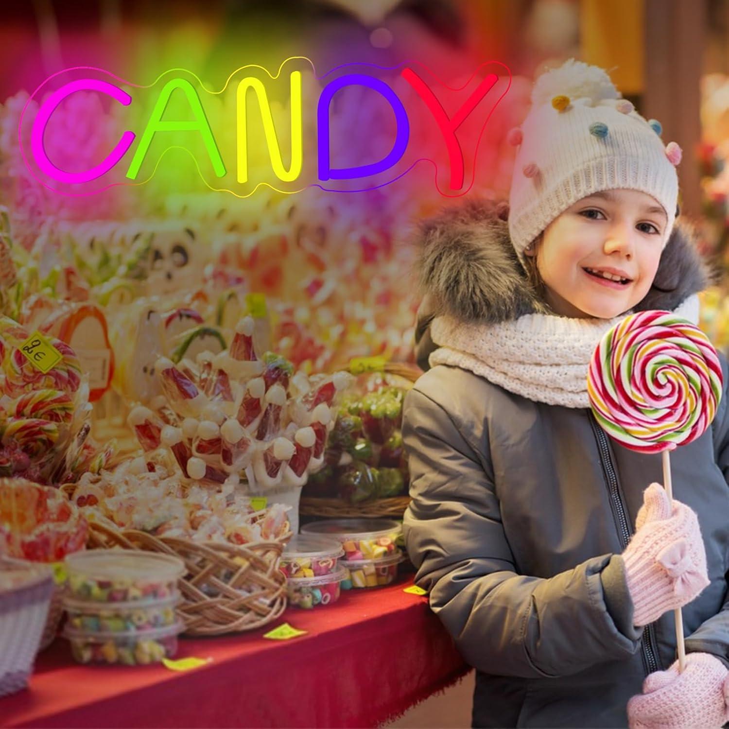 Letrero de Neón LED Caramelo Regulable Kiparfod 35.88x10.92cm