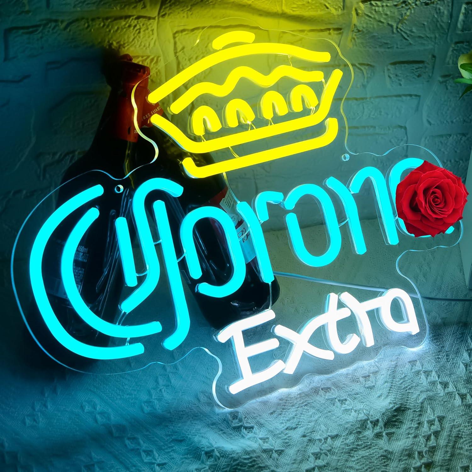 Luz de Neón de Cerveza DYUAI Regulable 40x31 cm para Bar