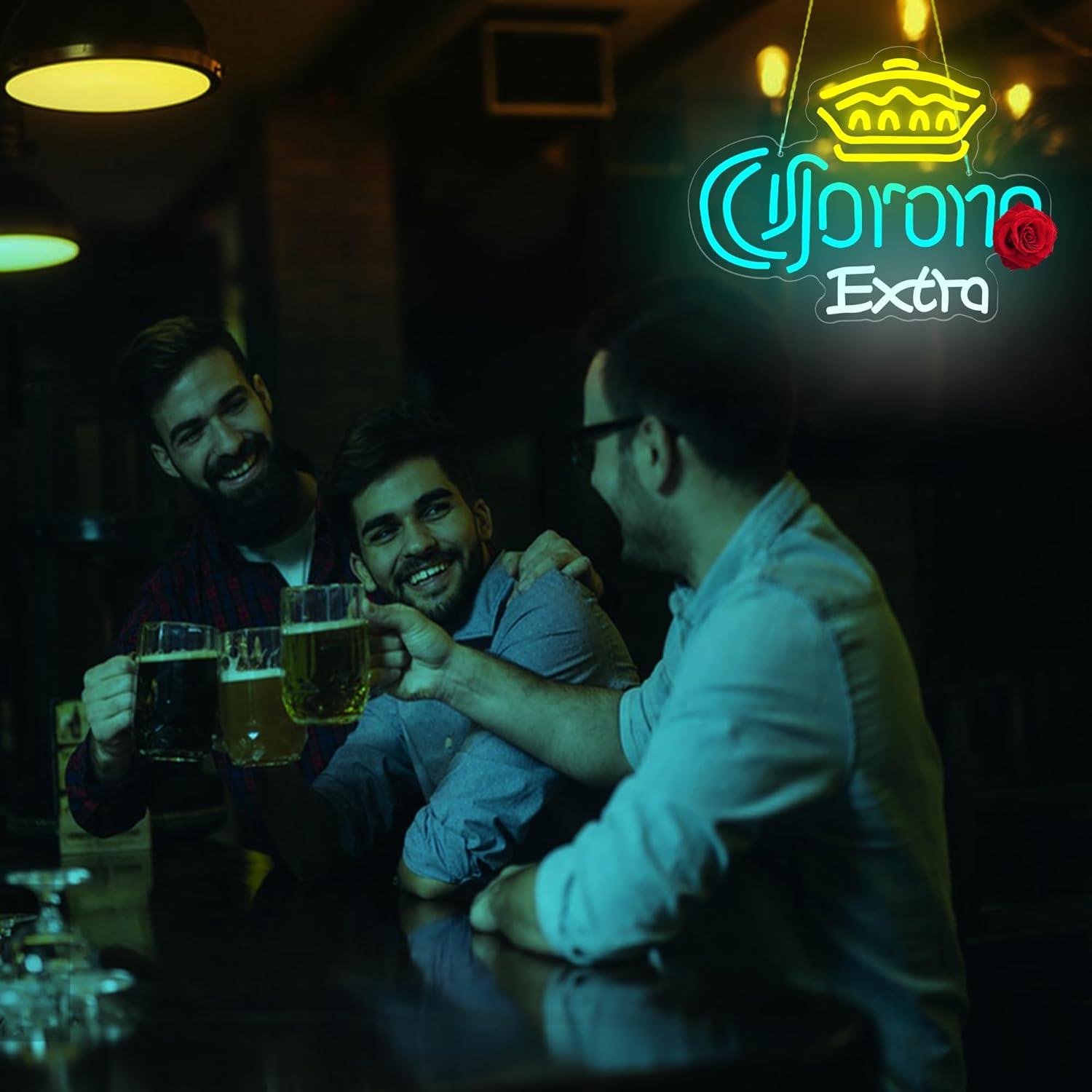 Luz de Neón de Cerveza DYUAI Regulable 40x31 cm para Bar