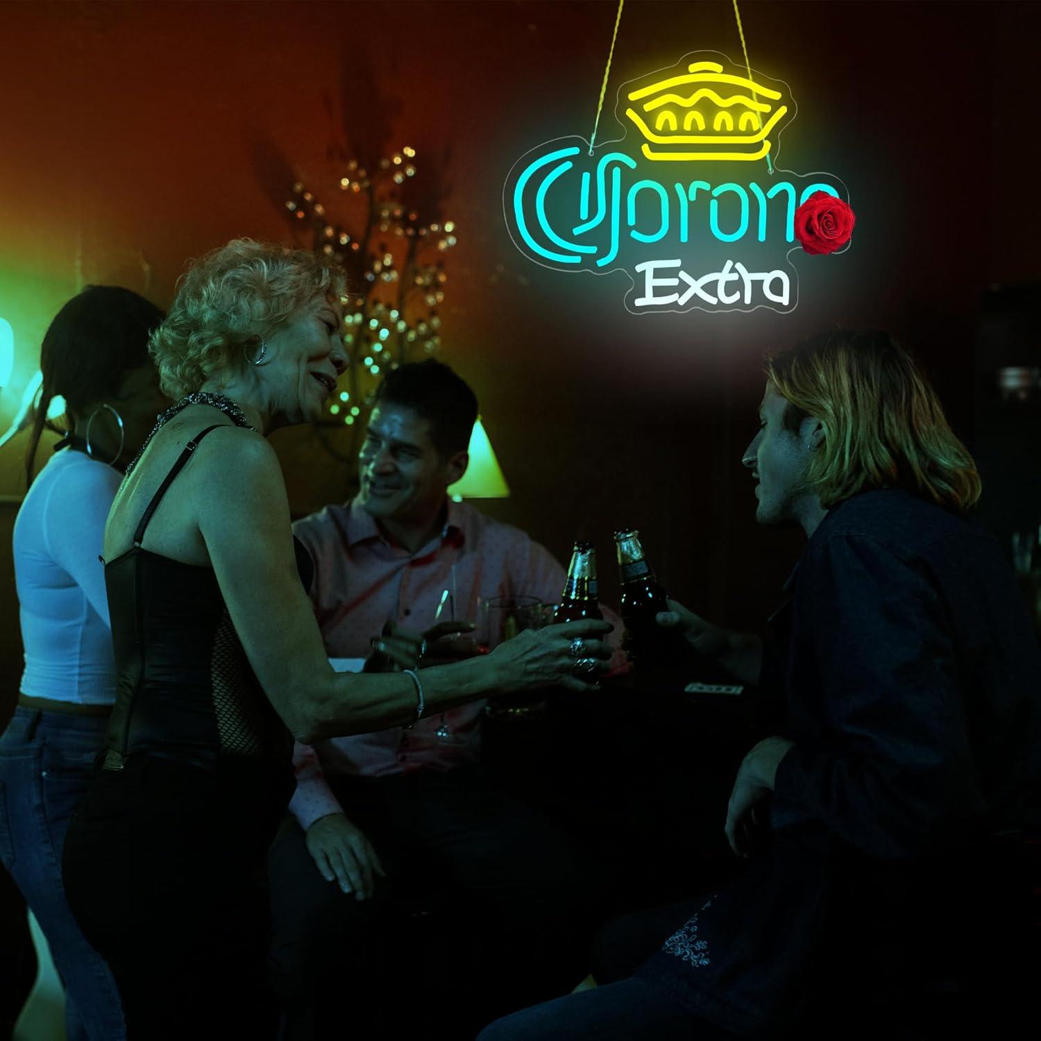 Luz de Neón de Cerveza DYUAI Regulable 40x31 cm para Bar