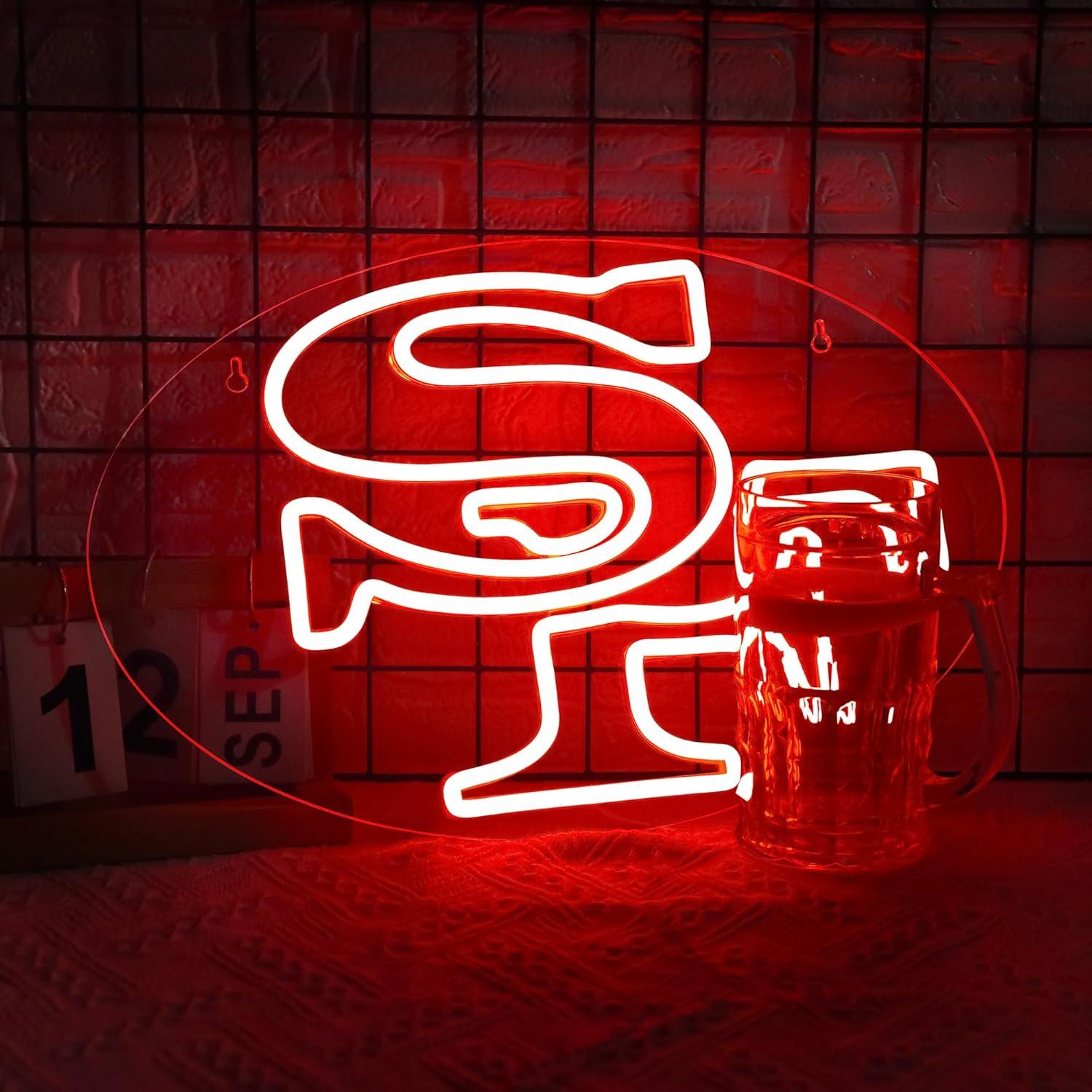 Luz de Neón de Fútbol Brineon 26.4x36.8cm LED USB