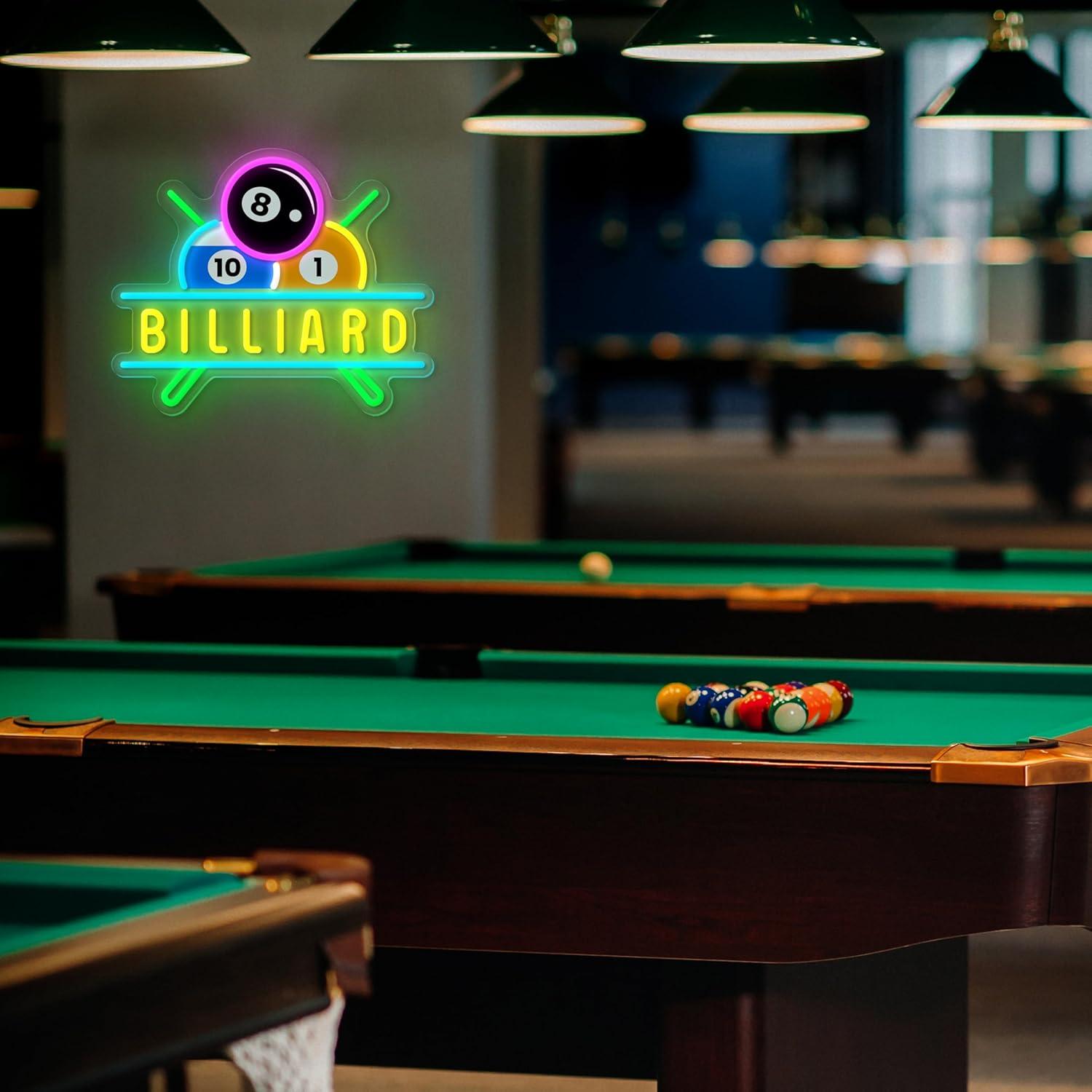 Luz de Neón LED Dimmable Billar LF Verde 35x29 cm