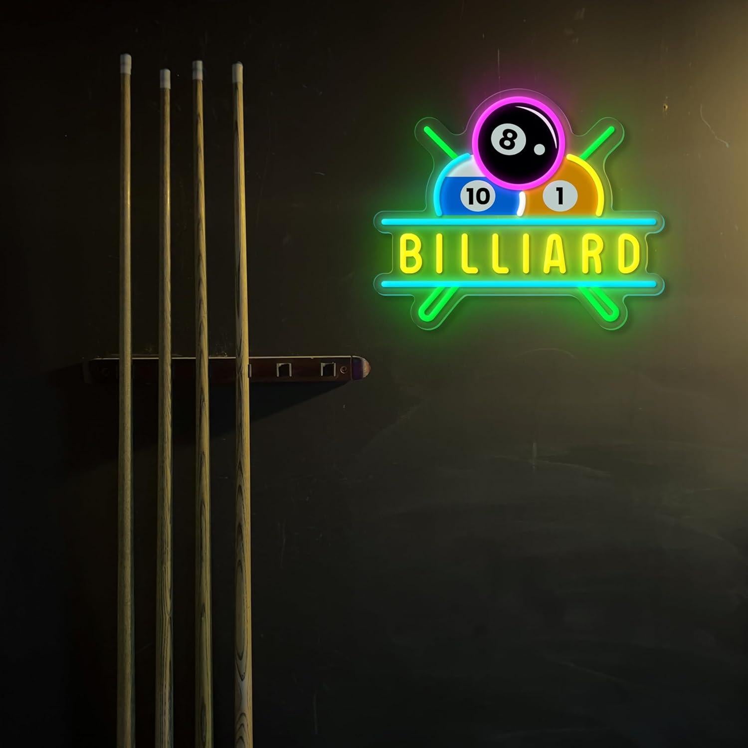 Luz de Neón LED Dimmable Billar LF Verde 35x29 cm