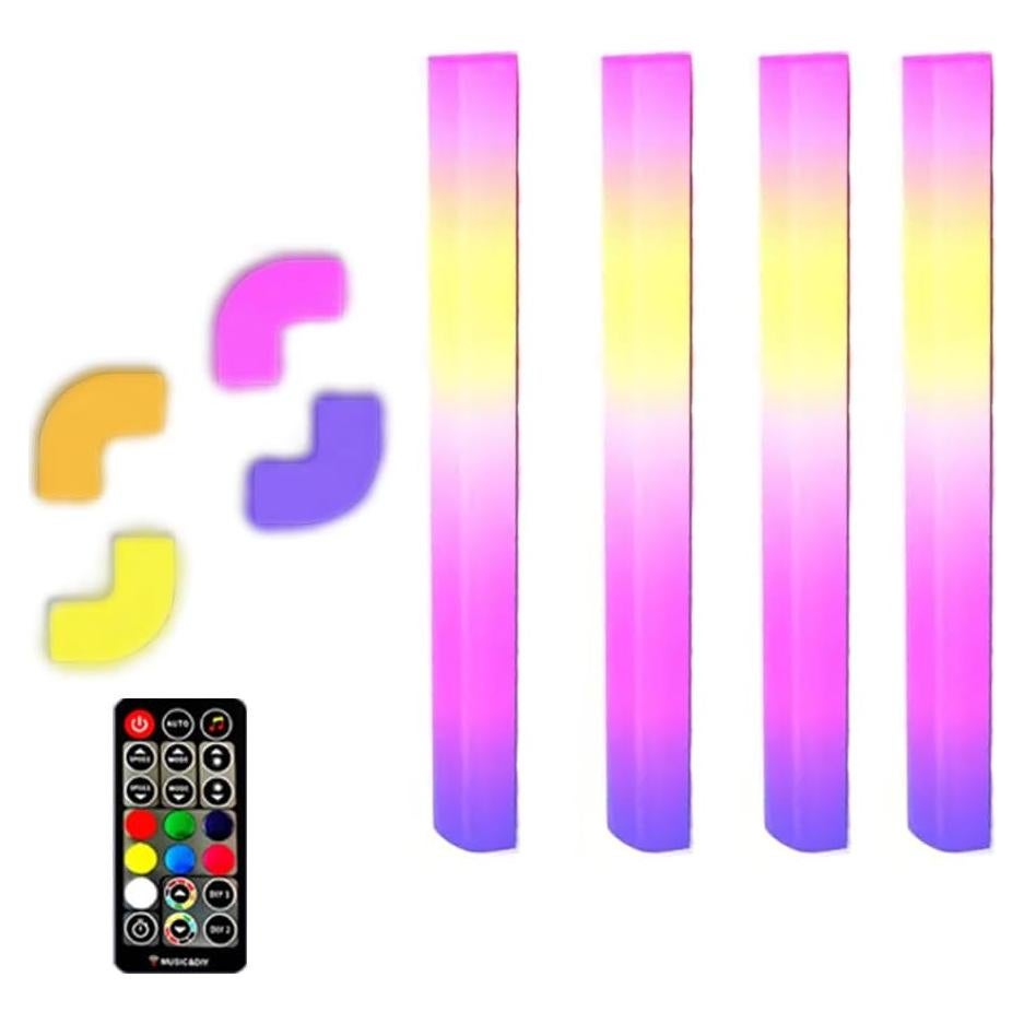 Barras de Luz LED de Pared RGB Fontu, Juego de 4 Piezas