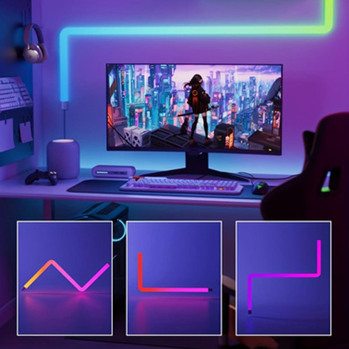 Barras de Luz LED de Pared RGB Fontu, Juego de 4 Piezas