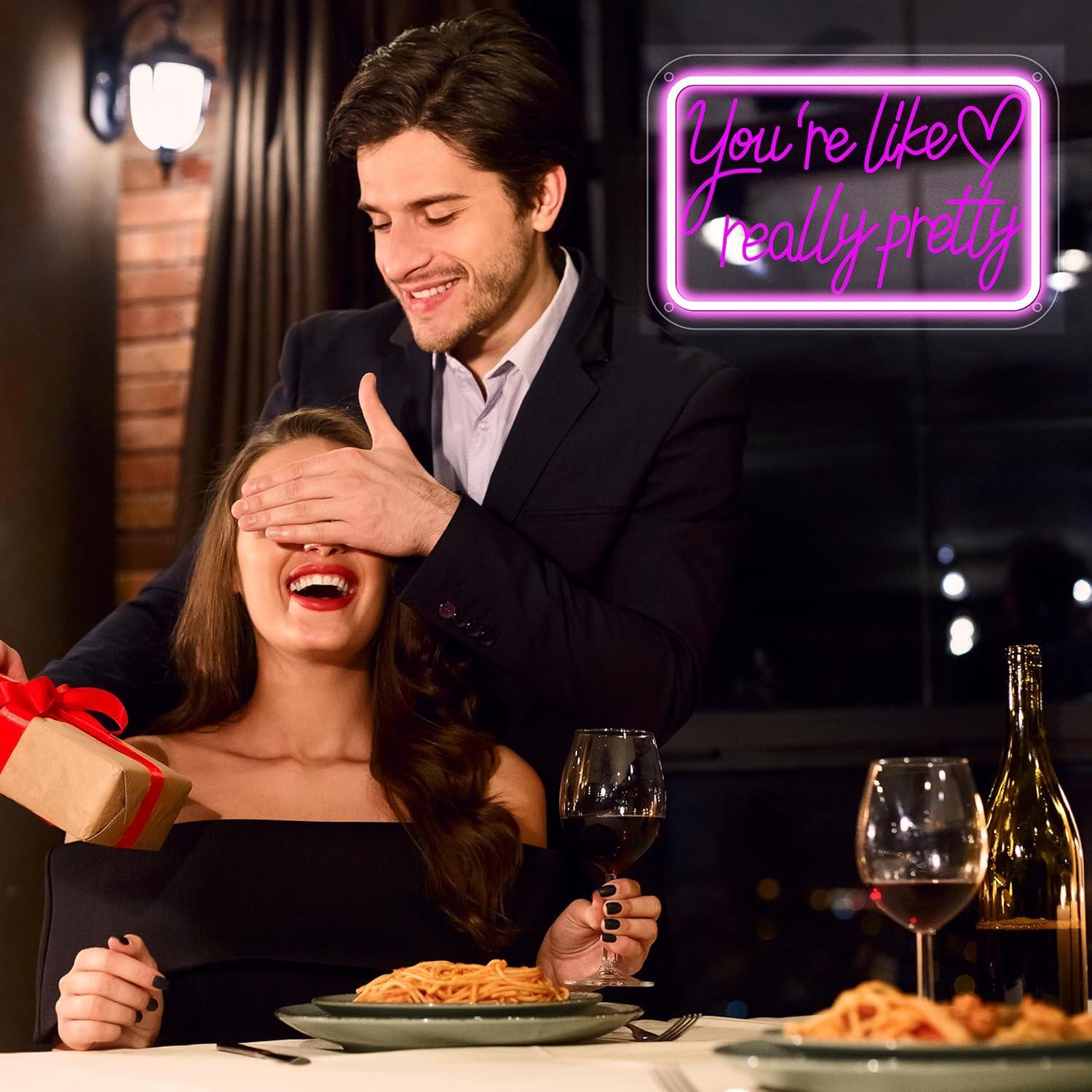 Luz de Neón LED Rosa Eres Realmente Bonita 30x20 cm