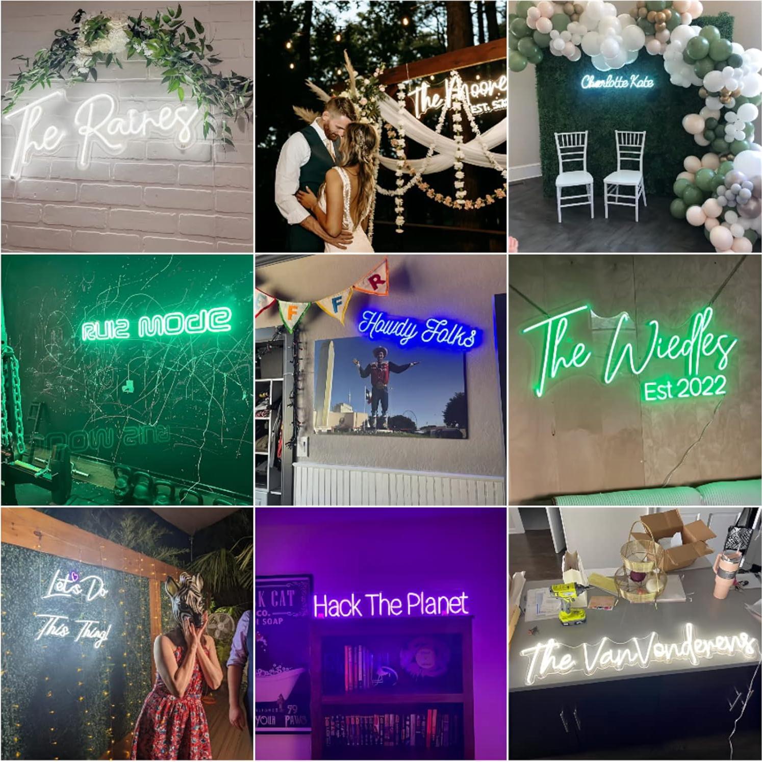 Cartel de Neón Personalizado LED Yatvro 114x46 cm Regulable