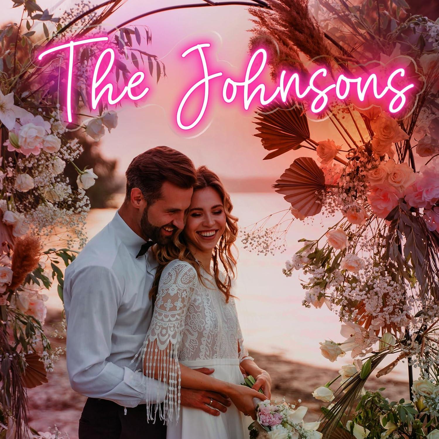 Letrero de Neón LED Personalizado DOCRAGI Rosa 30 cm