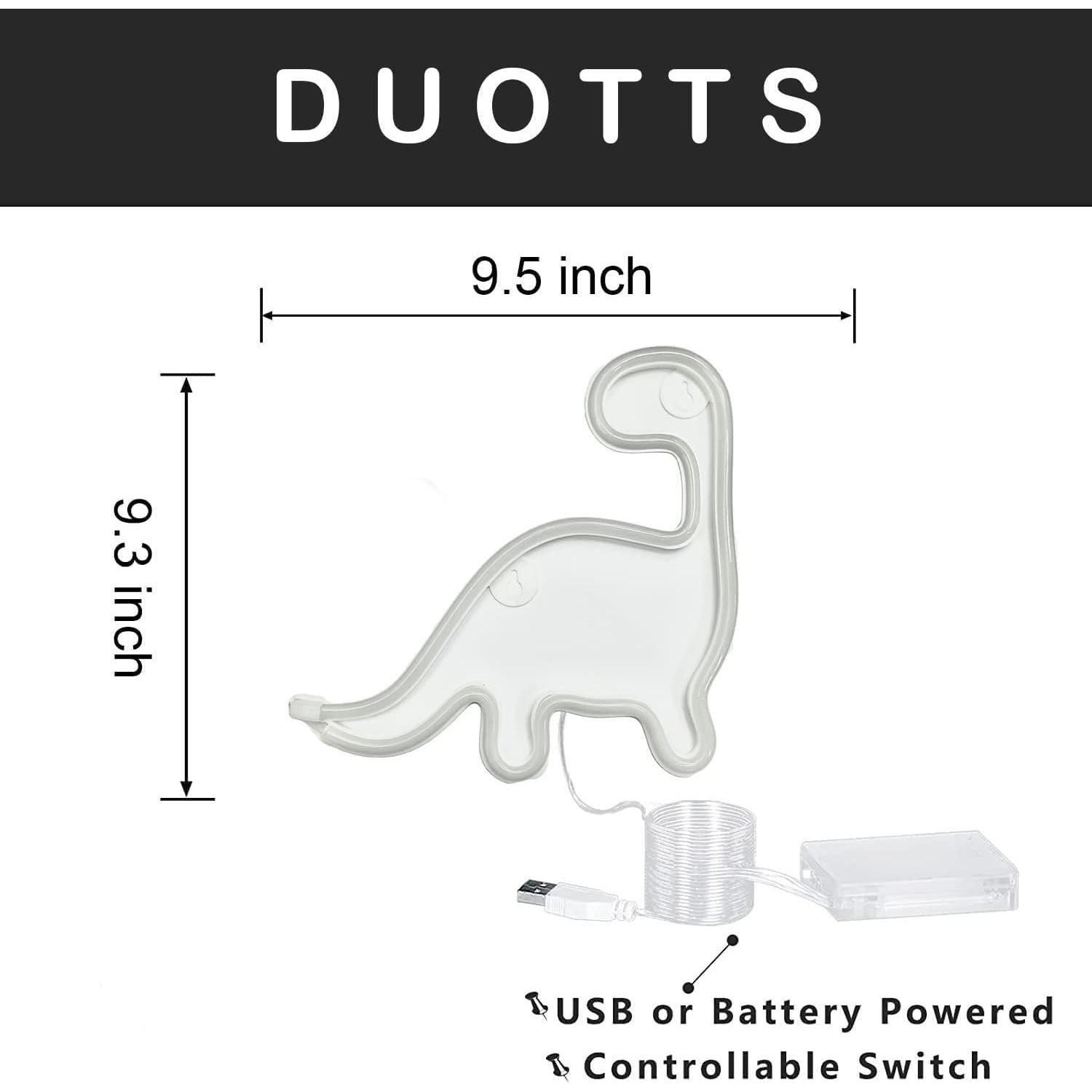 Luz de Neón Dinosaurio Verde SHANGREN 24.1x23.6 cm