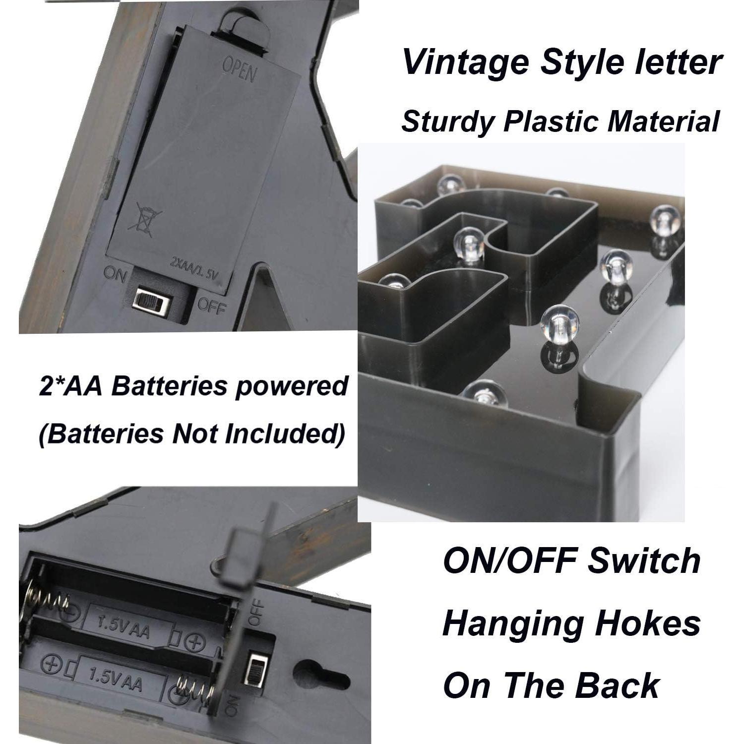 Letrero Iluminado LED OYCBUZO Negro 22.5 cm Decoración Fiesta