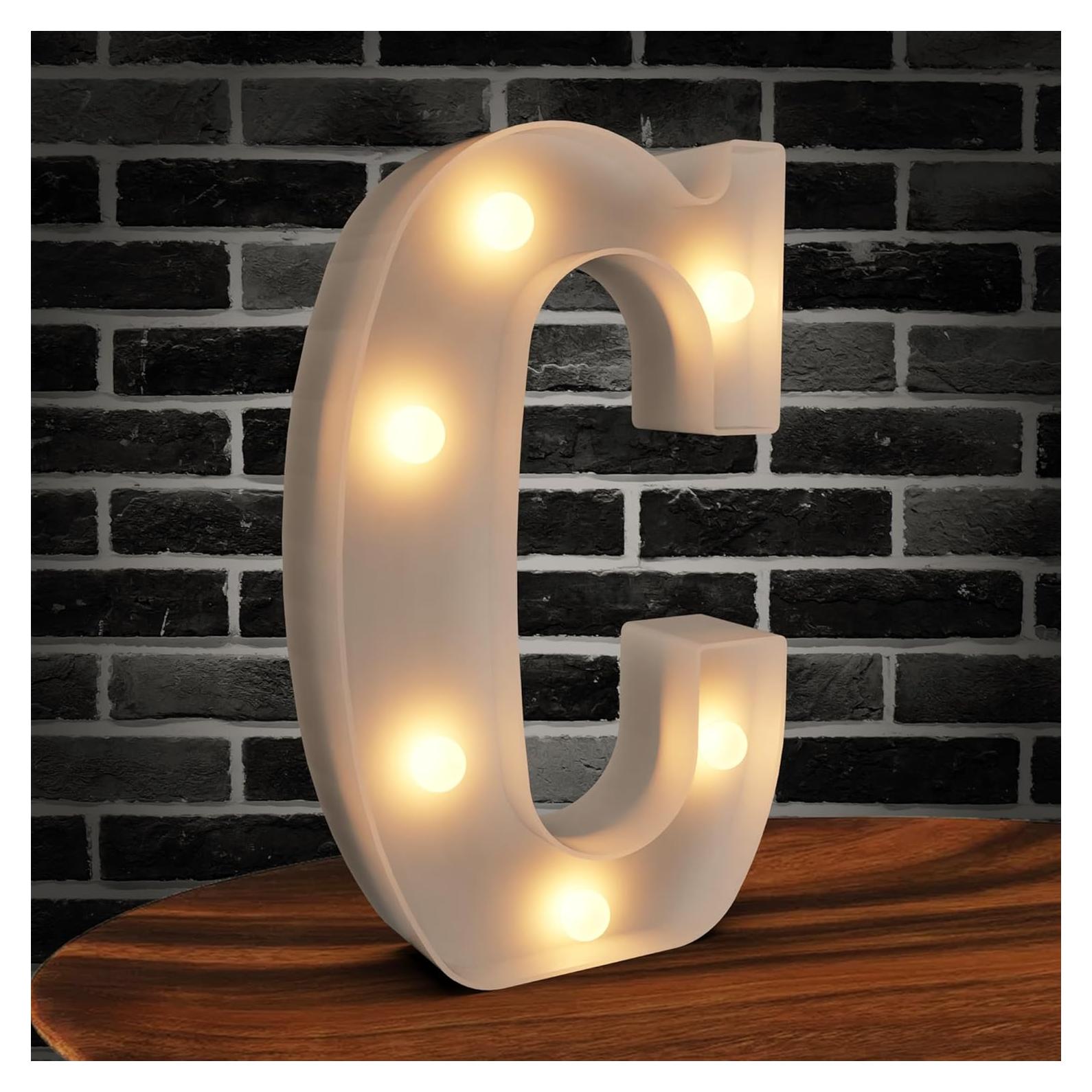 Letras de Marquee Iluminadas Cidenbio - Decoración LED Blanca