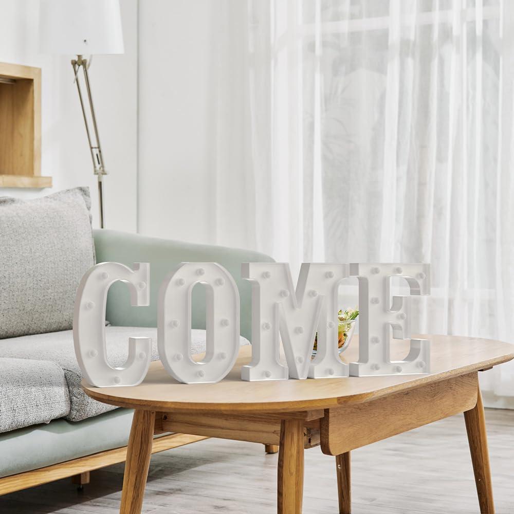 Letras de Marquee Iluminadas Cidenbio - Decoración LED Blanca