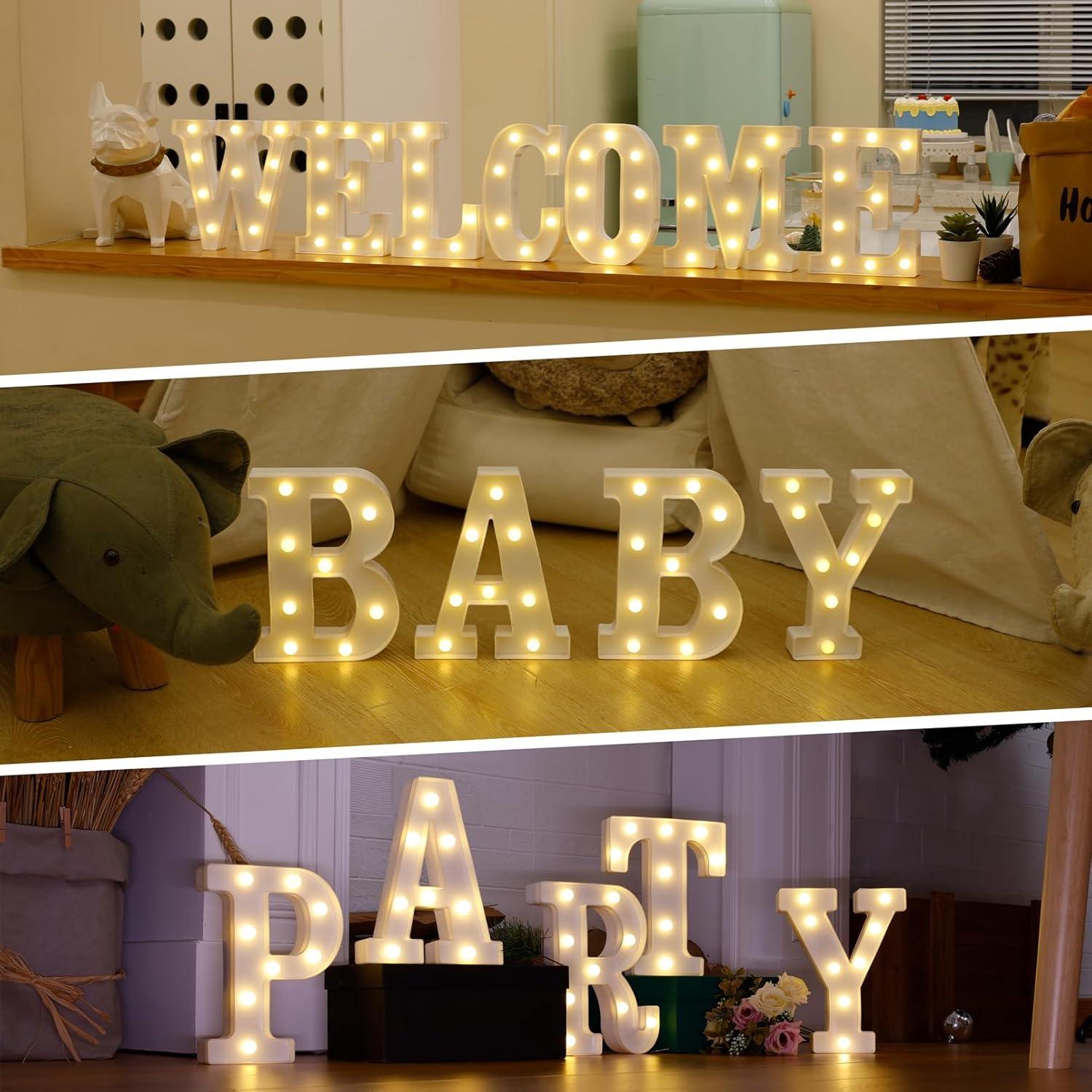 Luz LED Decorativa Letra M TEHIBIEN para Fiestas y Bodas