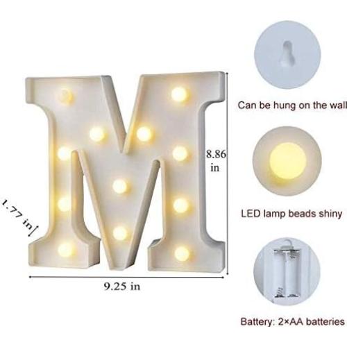 Letras Iluminadas MUMUXI LED Decorativas para Fiesta 24 cm