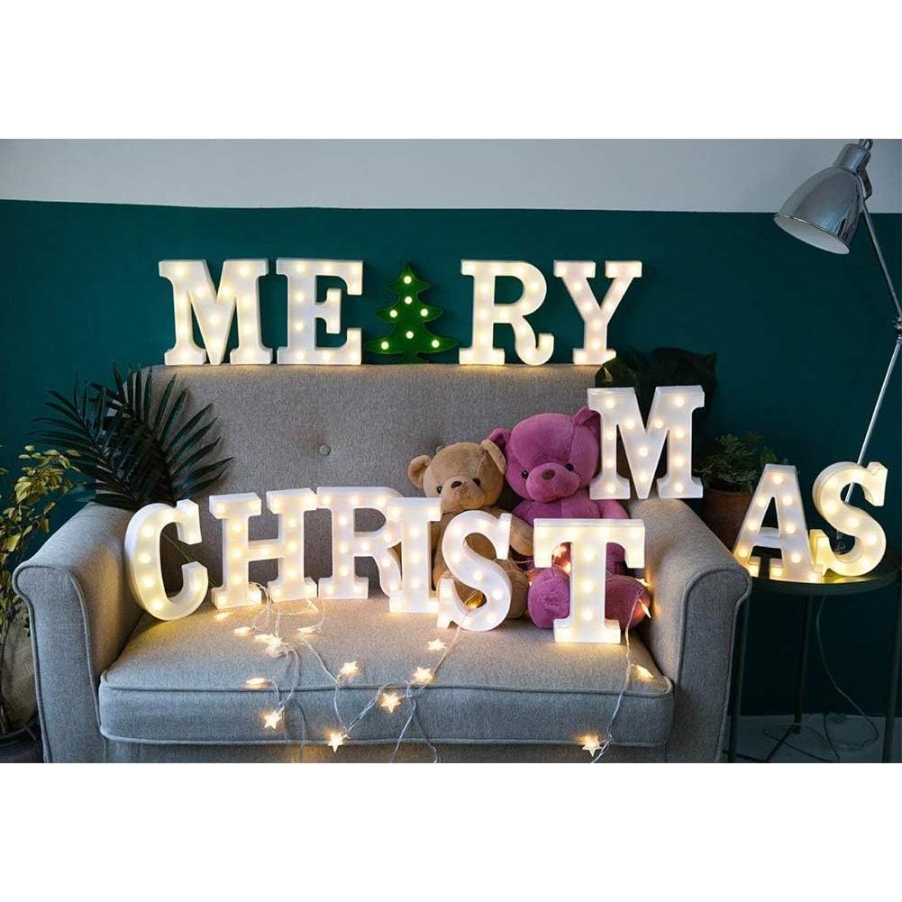 Letras Iluminadas MUMUXI LED Decorativas para Fiesta 24 cm