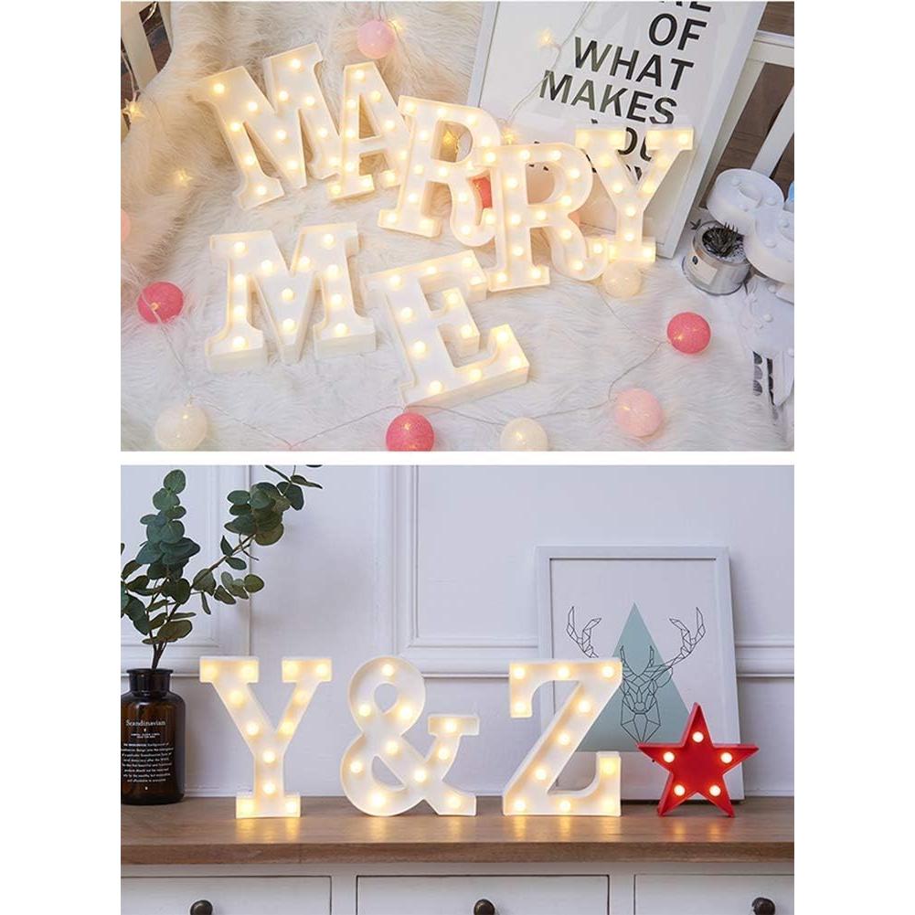 Letras Iluminadas MUMUXI LED Decorativas para Fiesta 24 cm
