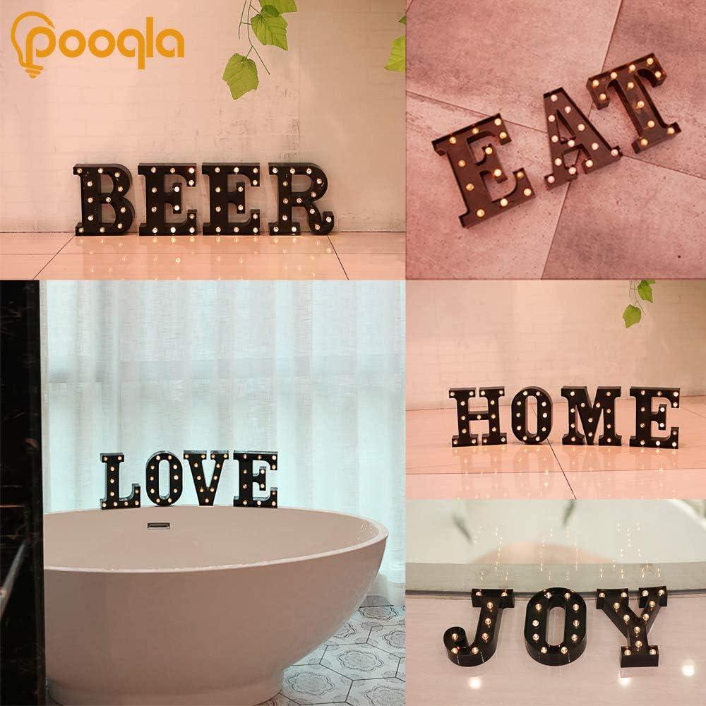 Letrero Marquee LED Decorativo JUHUI Letra M 22.5 cm