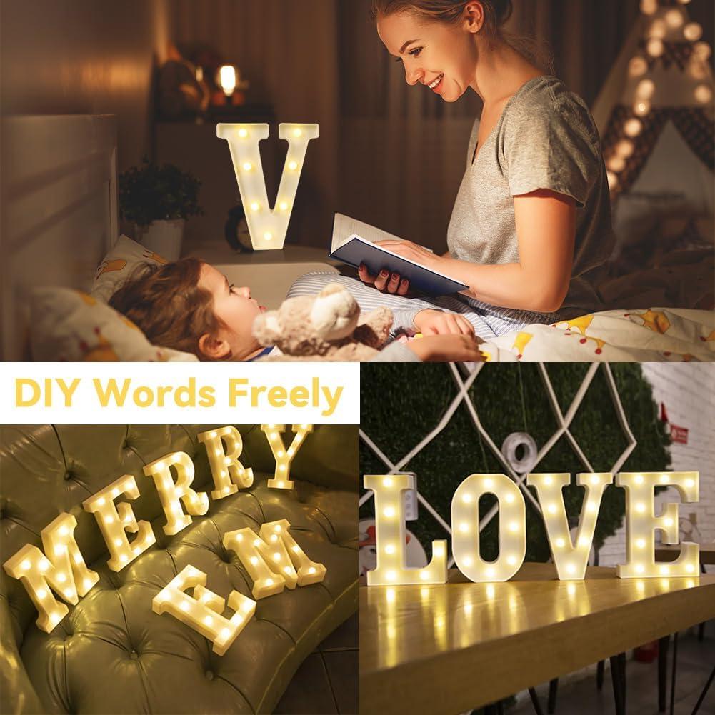 Luz de Cartelera LED HYLEBOR Letra V para Decoración Fiesta