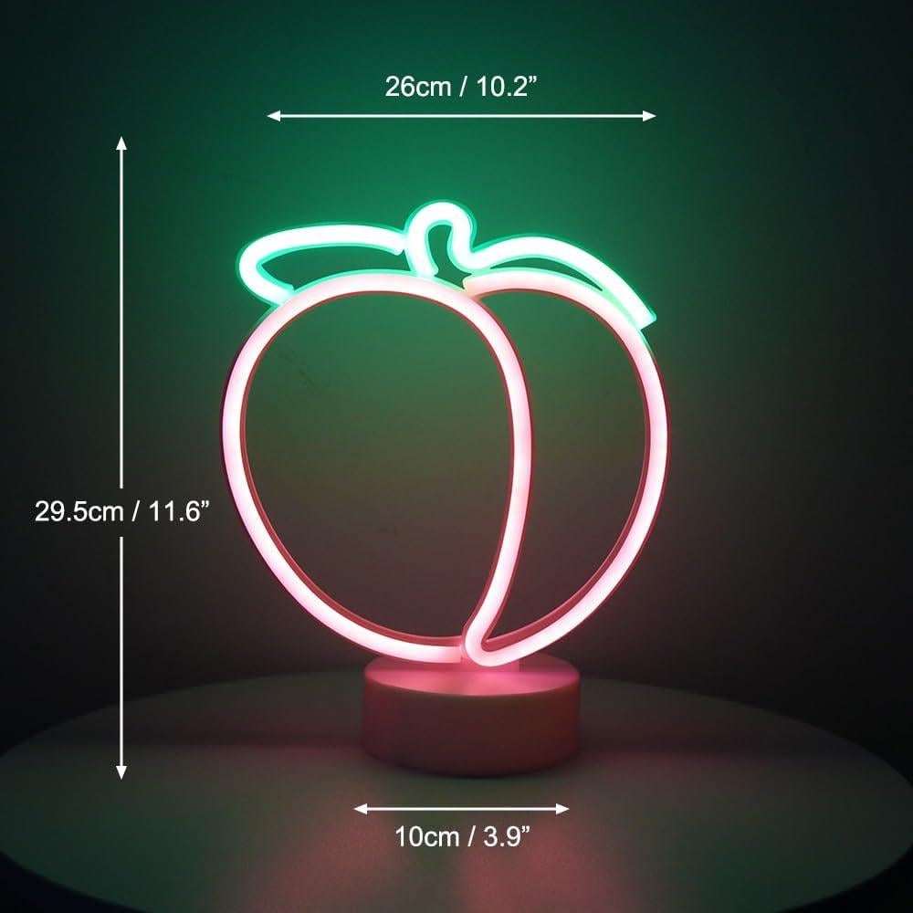Luz de Neón LED Durazno GUOCHENG Decorativa 25.4 cm