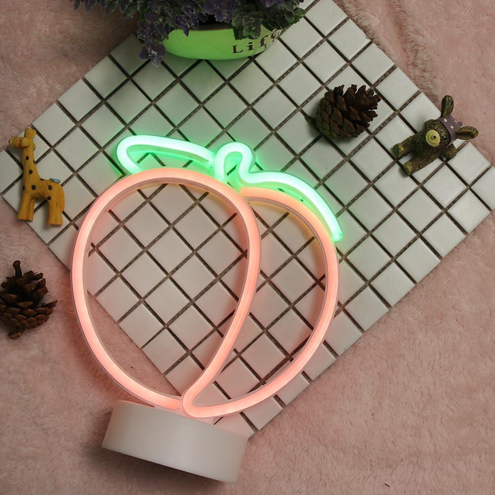 Luz de Neón LED Durazno GUOCHENG Decorativa 25.4 cm