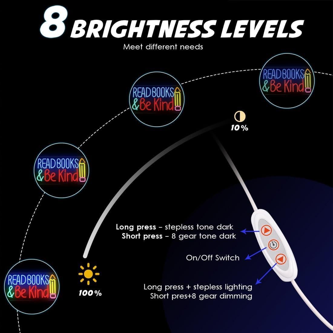 Letrero de Neón LED Yao Yun 'Leer Libros y Ser Amable' 36x18cm