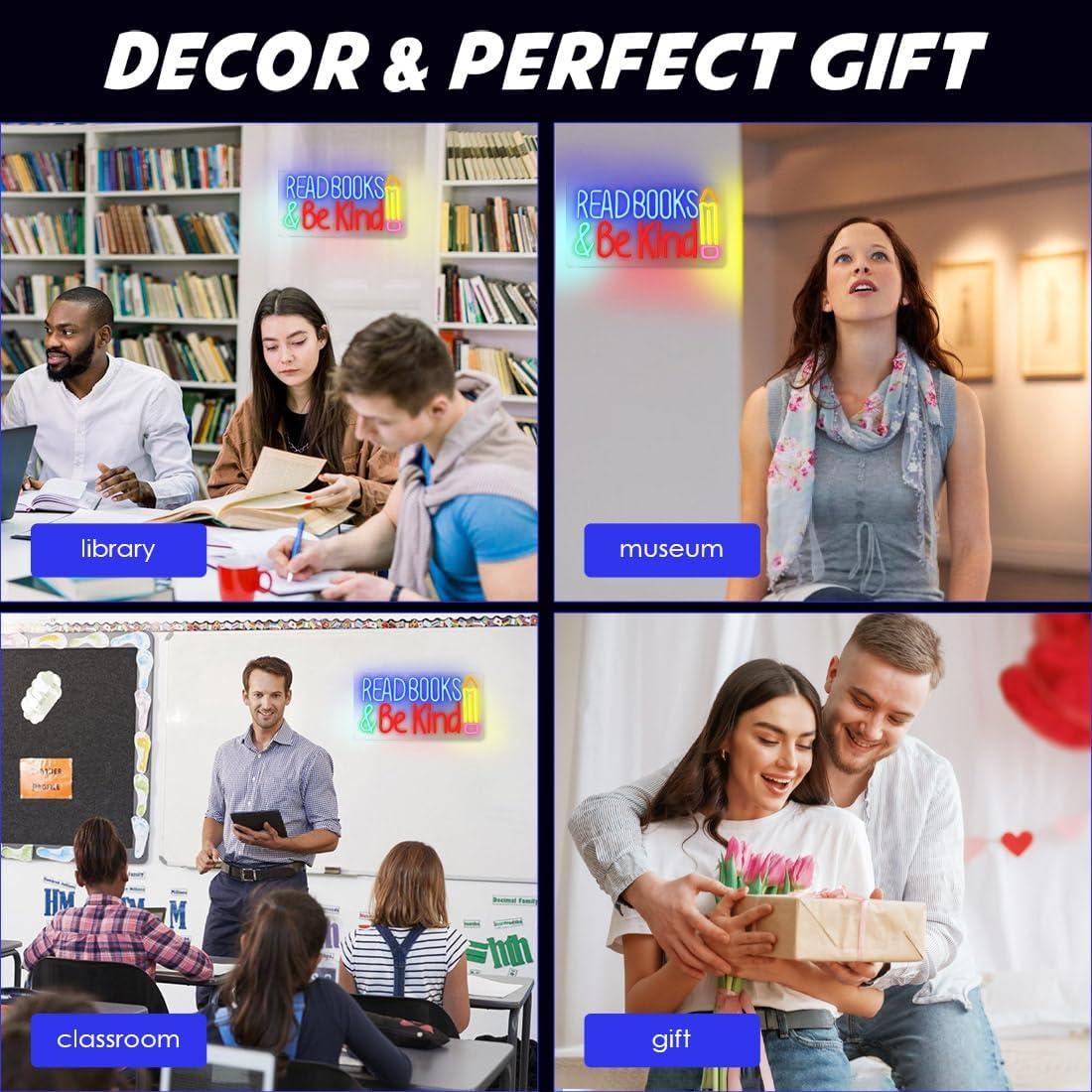 Letrero de Neón LED Yao Yun 'Leer Libros y Ser Amable' 36x18cm