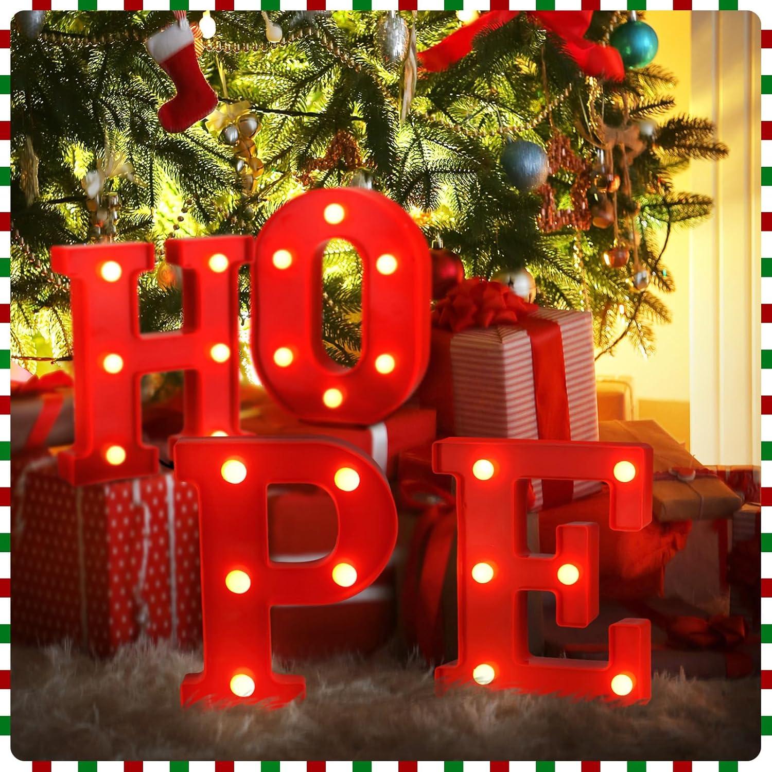 Luces LED de Letras VIHOSE Esperanza Decoración Navideña