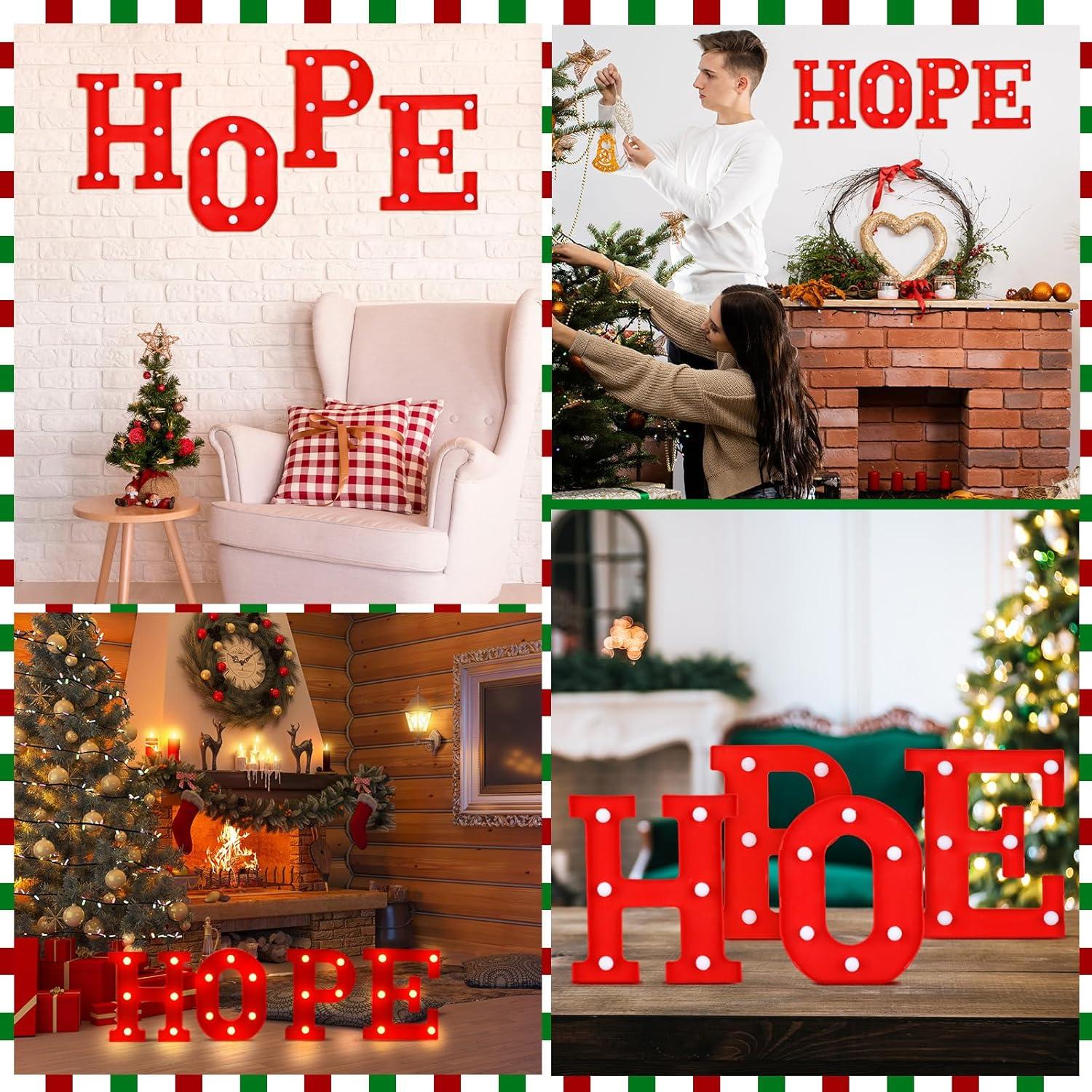 Luces LED de Letras VIHOSE Esperanza Decoración Navideña
