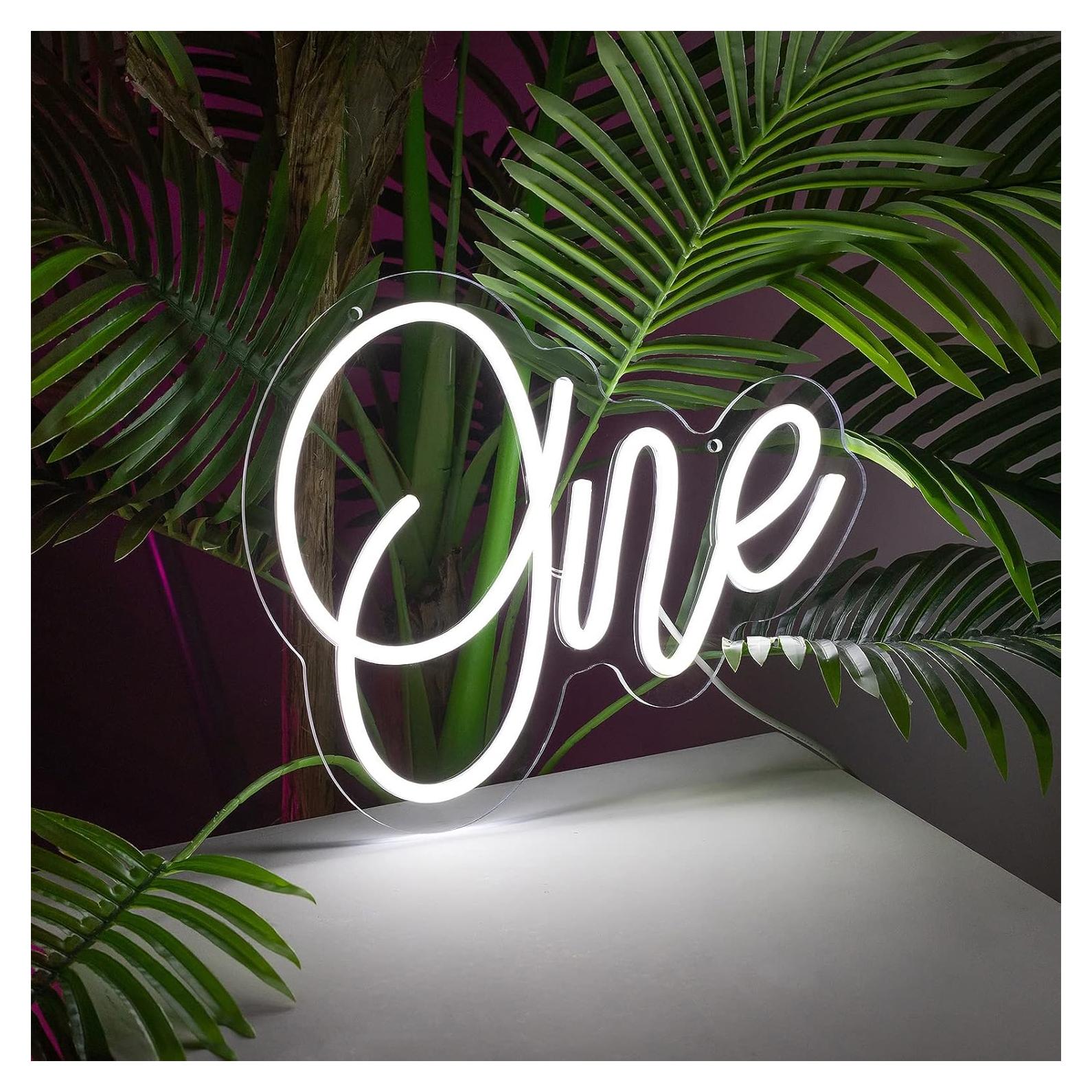 Luz de Neón Blanca LED NBZJ 30x24 cm para Decoración